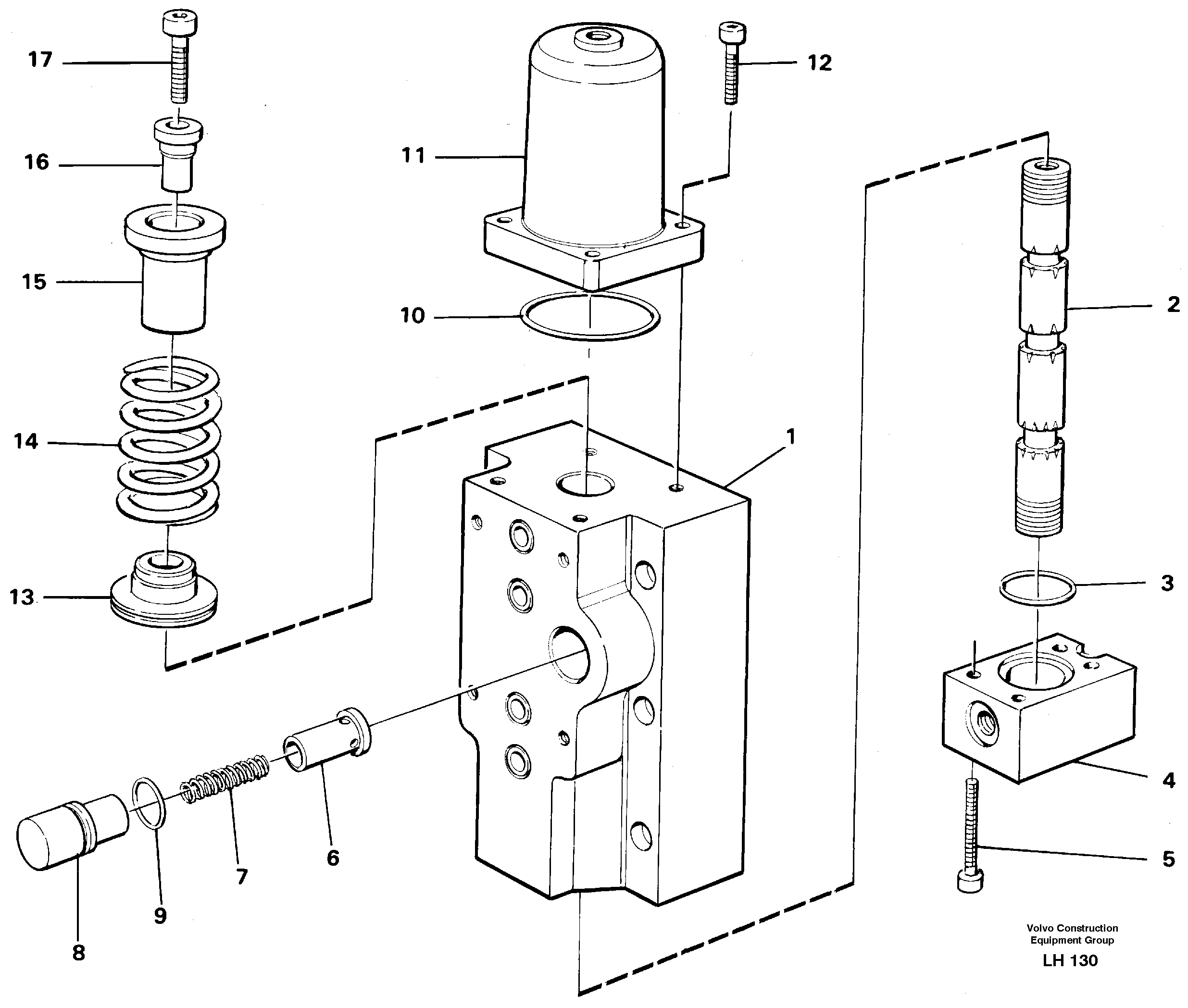 Four-way valve — volvo parts diagram