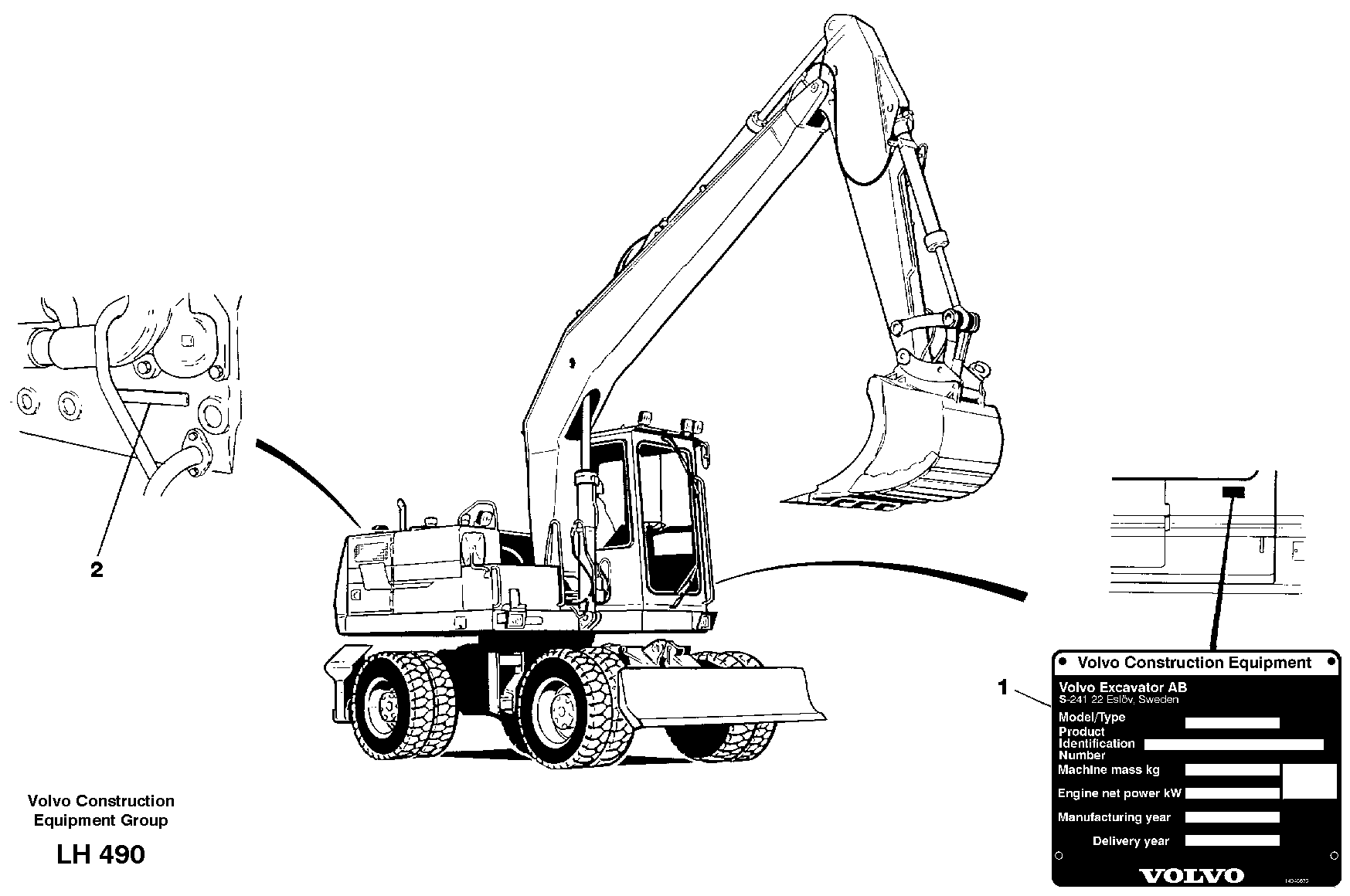 Product sign plate — volvo parts diagram