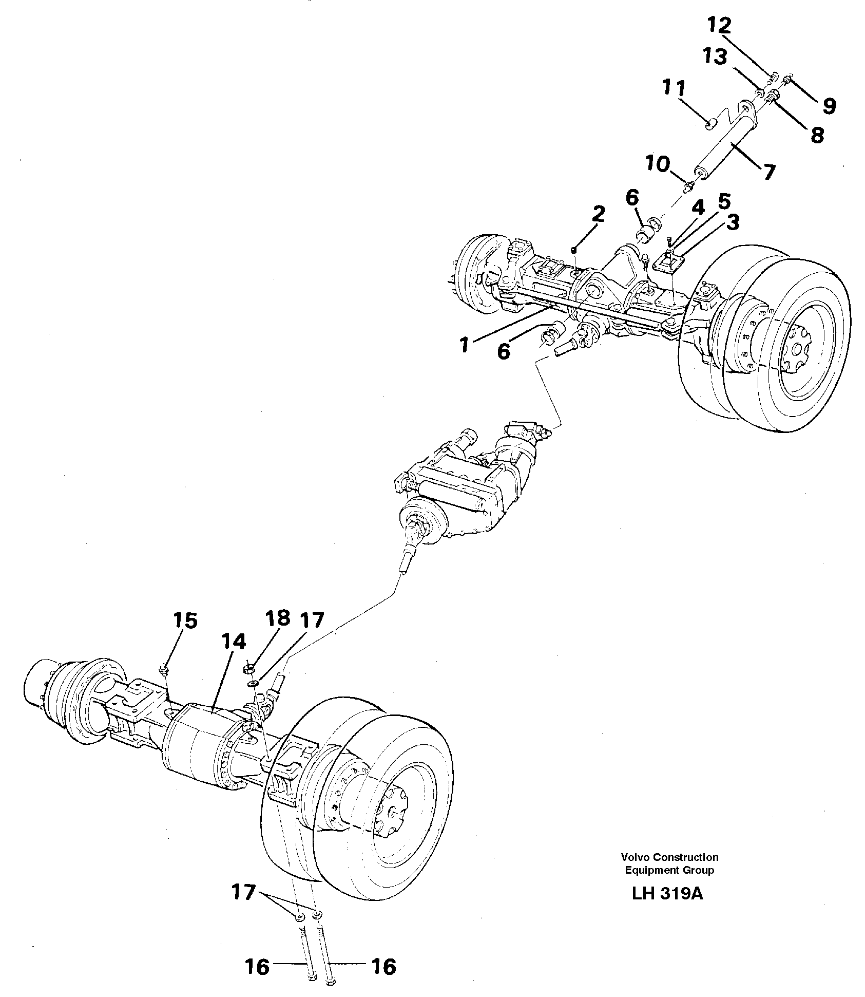 Drive shaft, mounting — volvo parts diagram