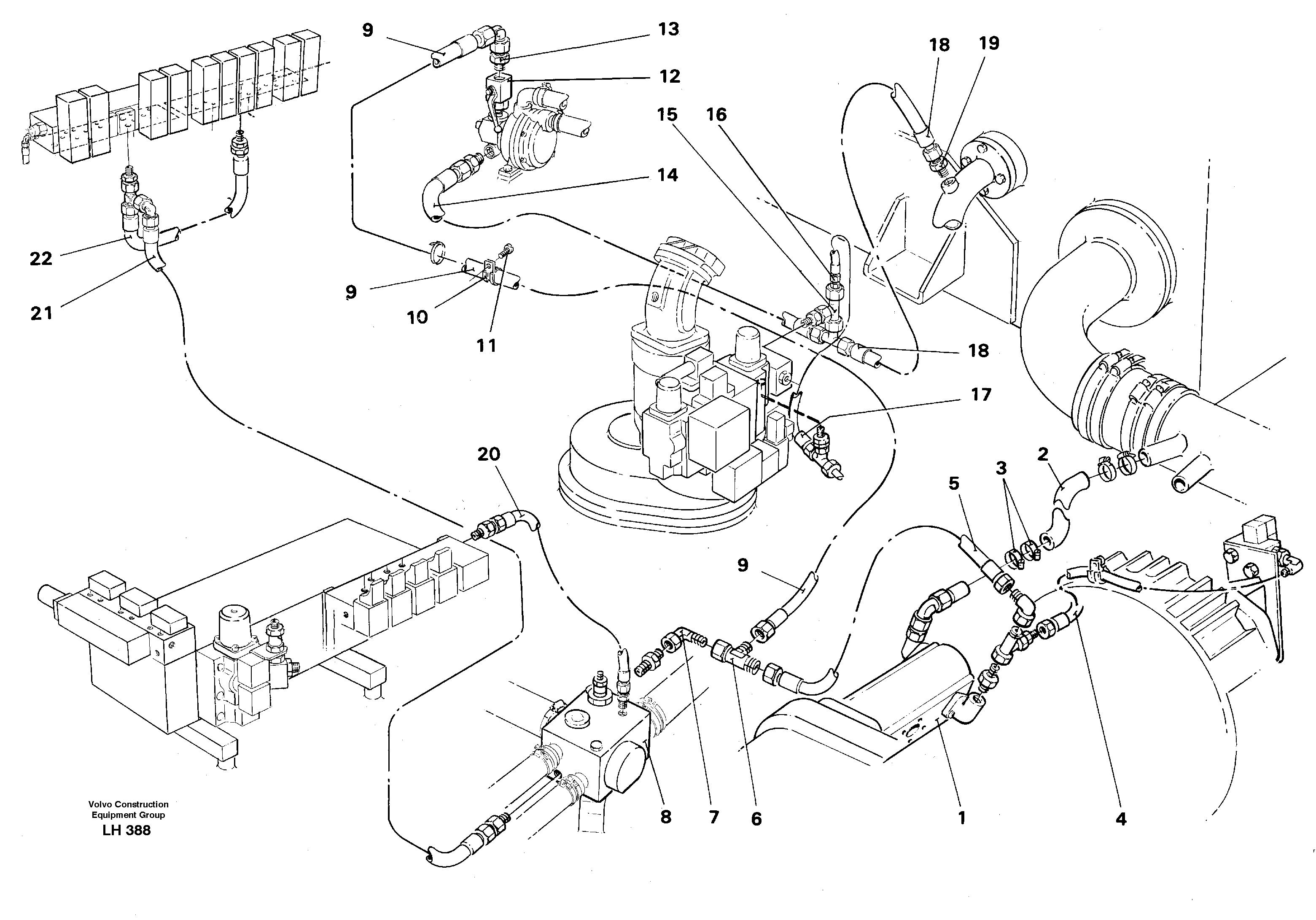 Hydraulic line, servo pump — volvo parts diagram