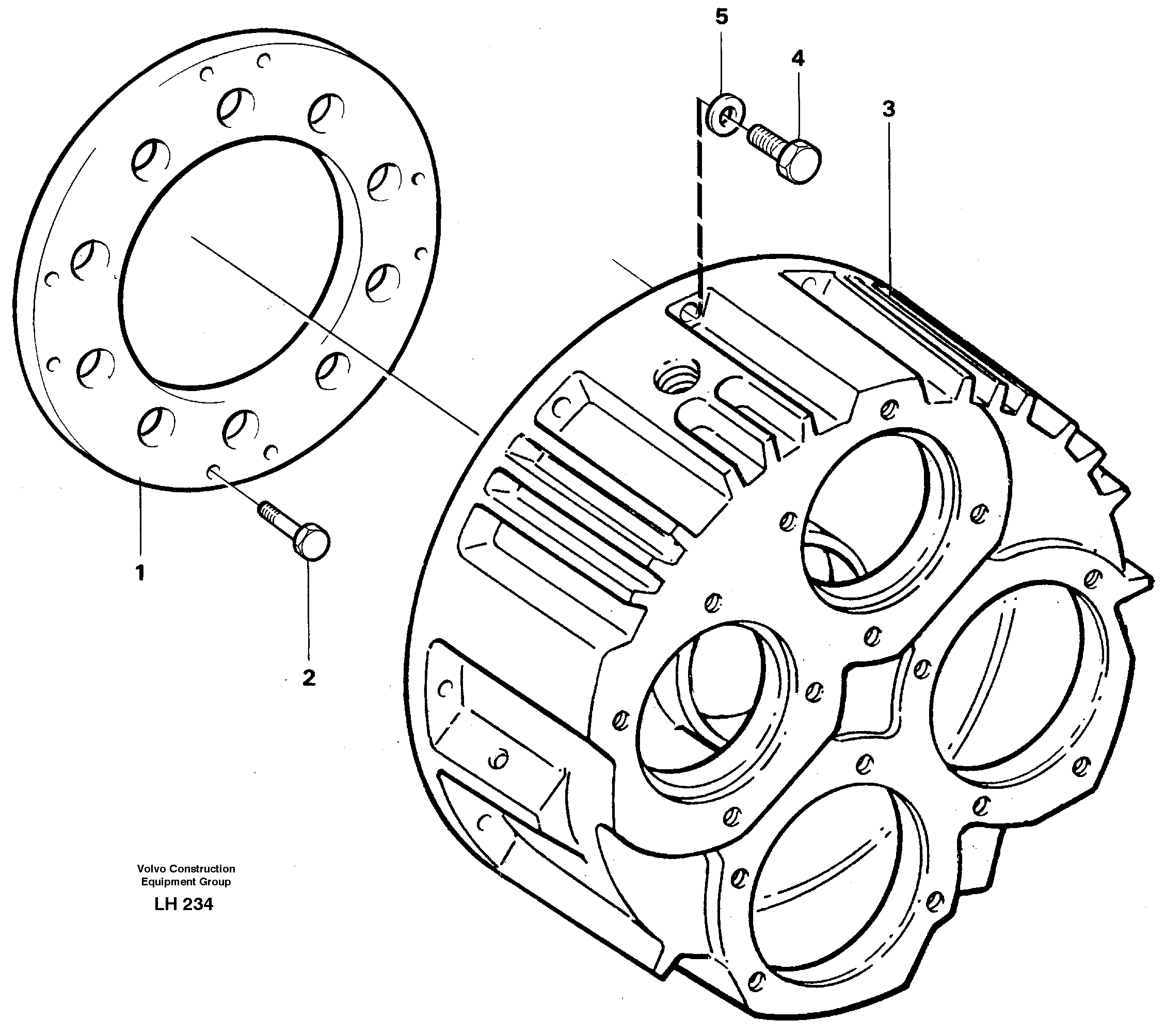 Assembly pump gear box — volvo parts diagram