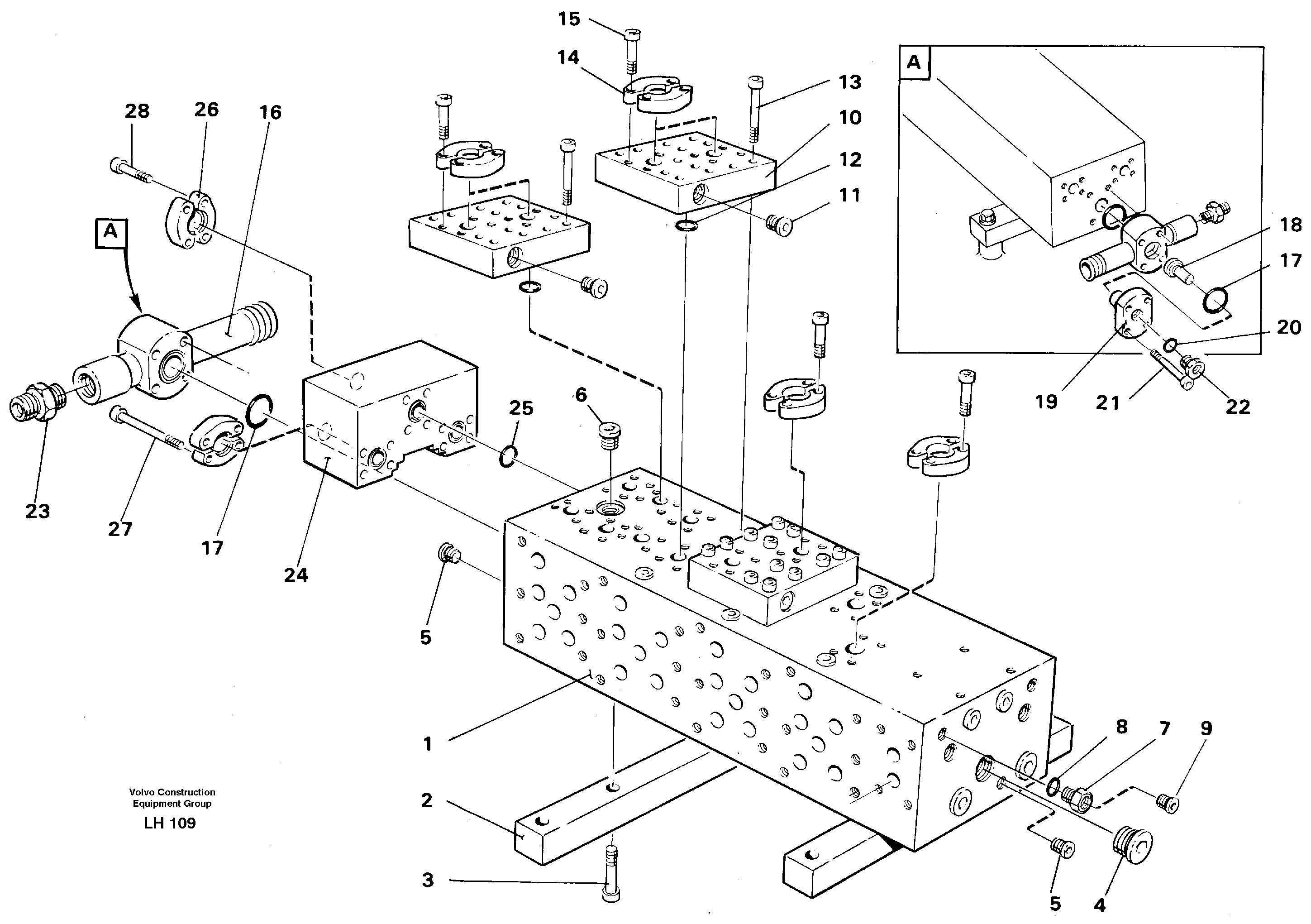 Main valve block — volvo parts diagram