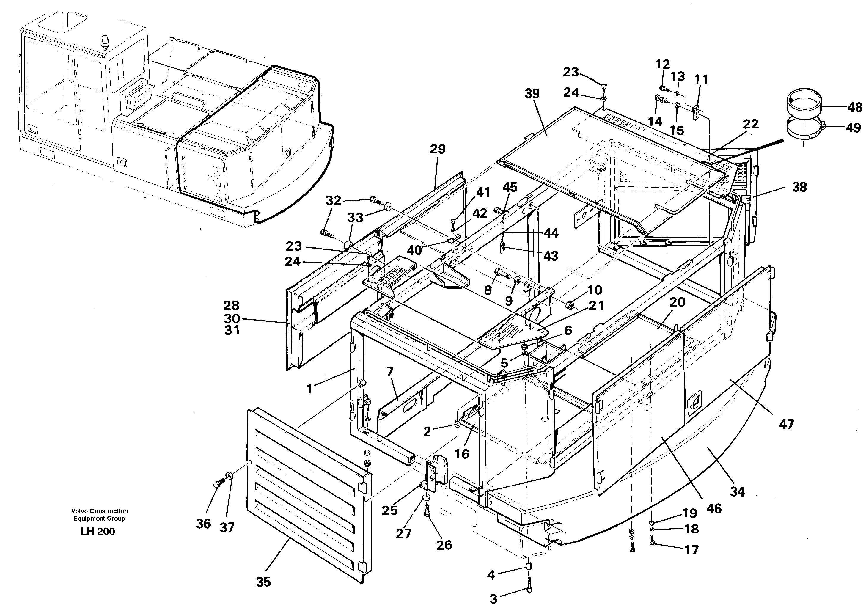 Engine cover Rear — volvo parts diagram