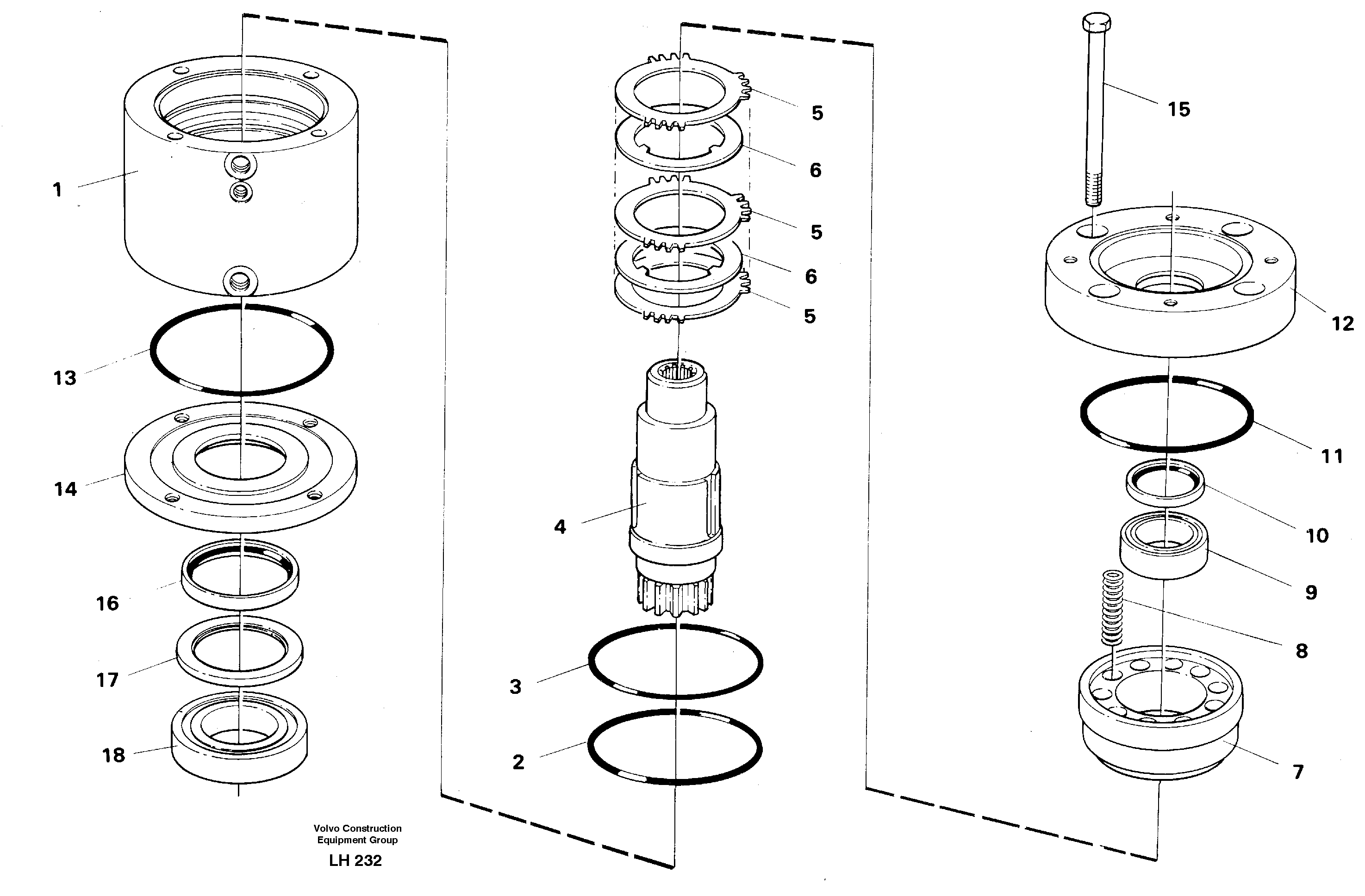 Slewing brake — volvo parts diagram