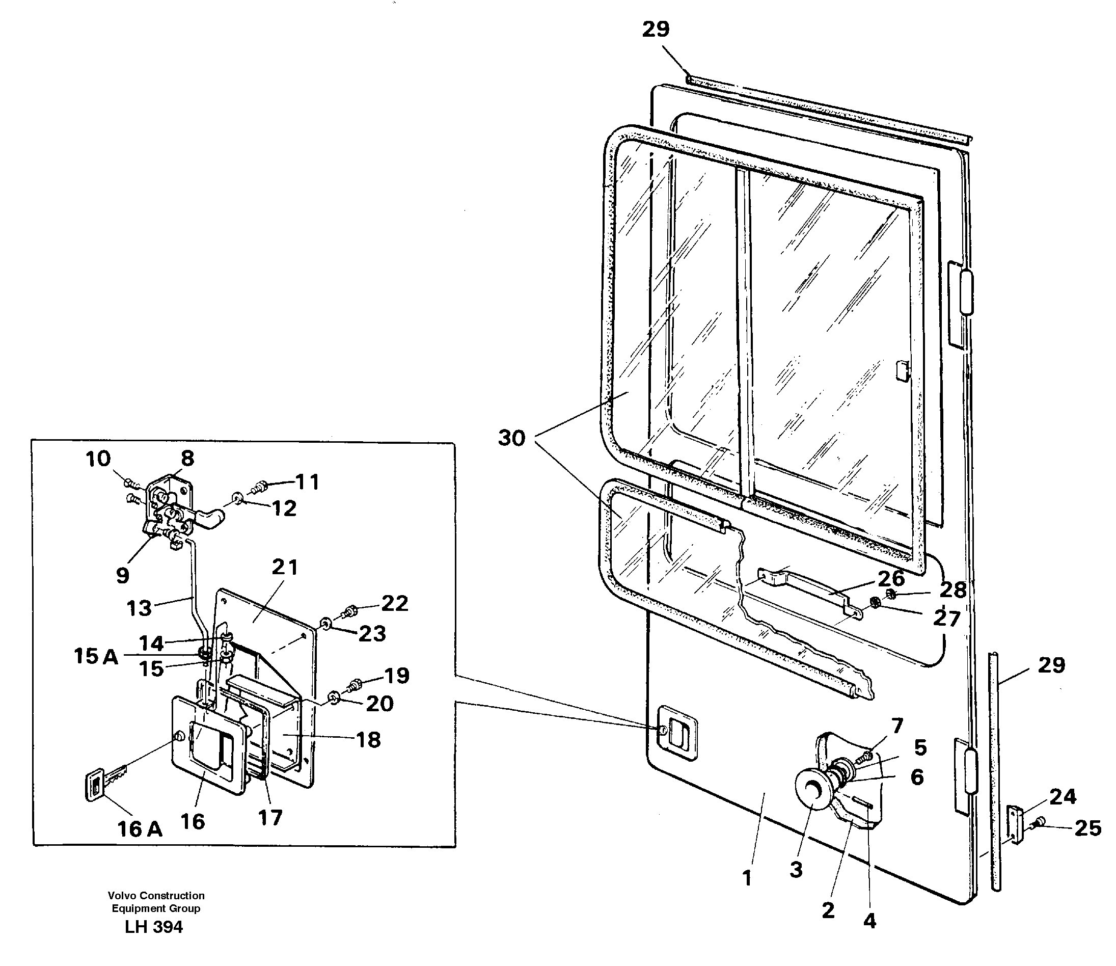 Door  SER NO 1461 - — volvo parts diagram