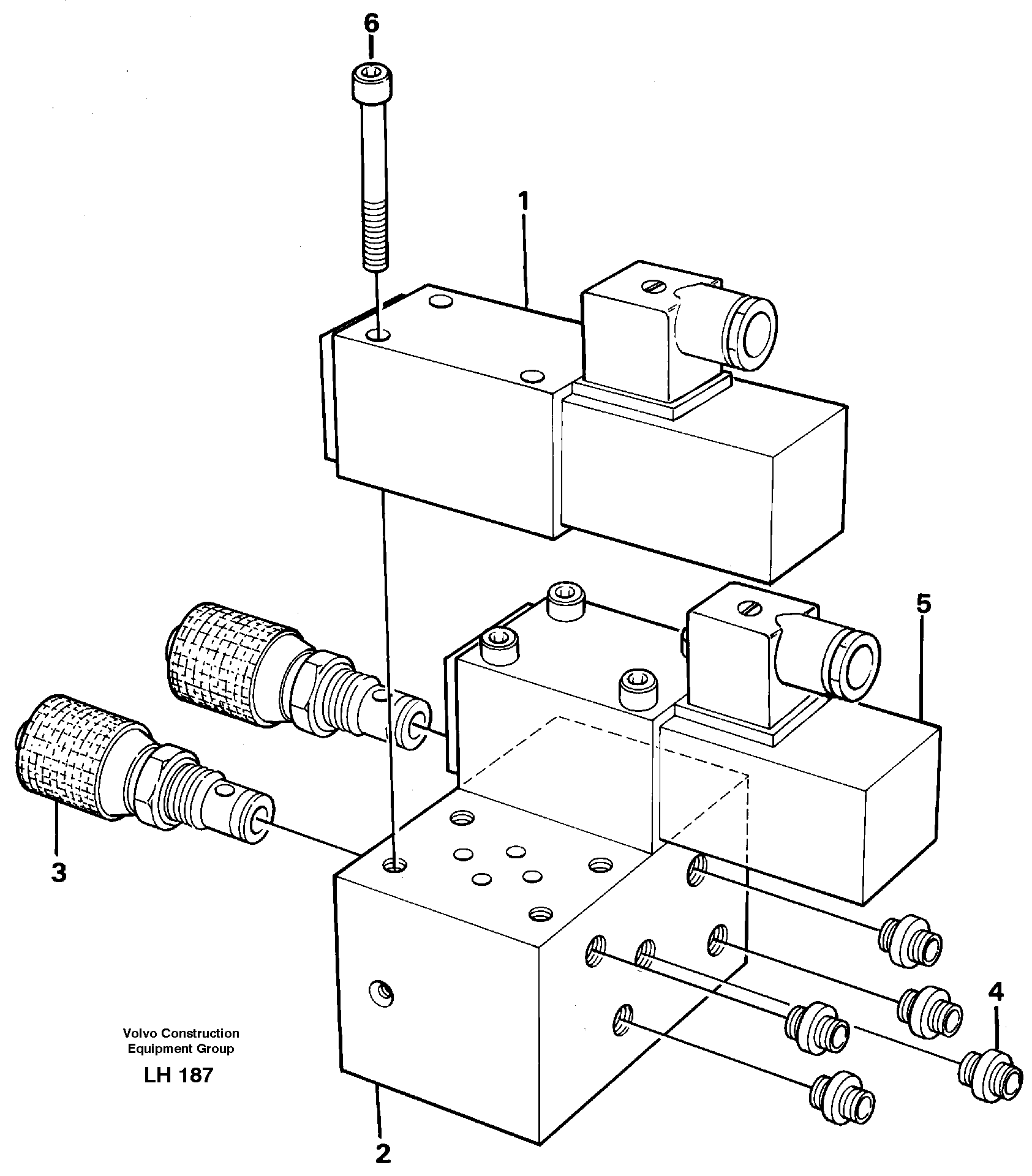 Control block, end pos. dampening — volvo parts diagram