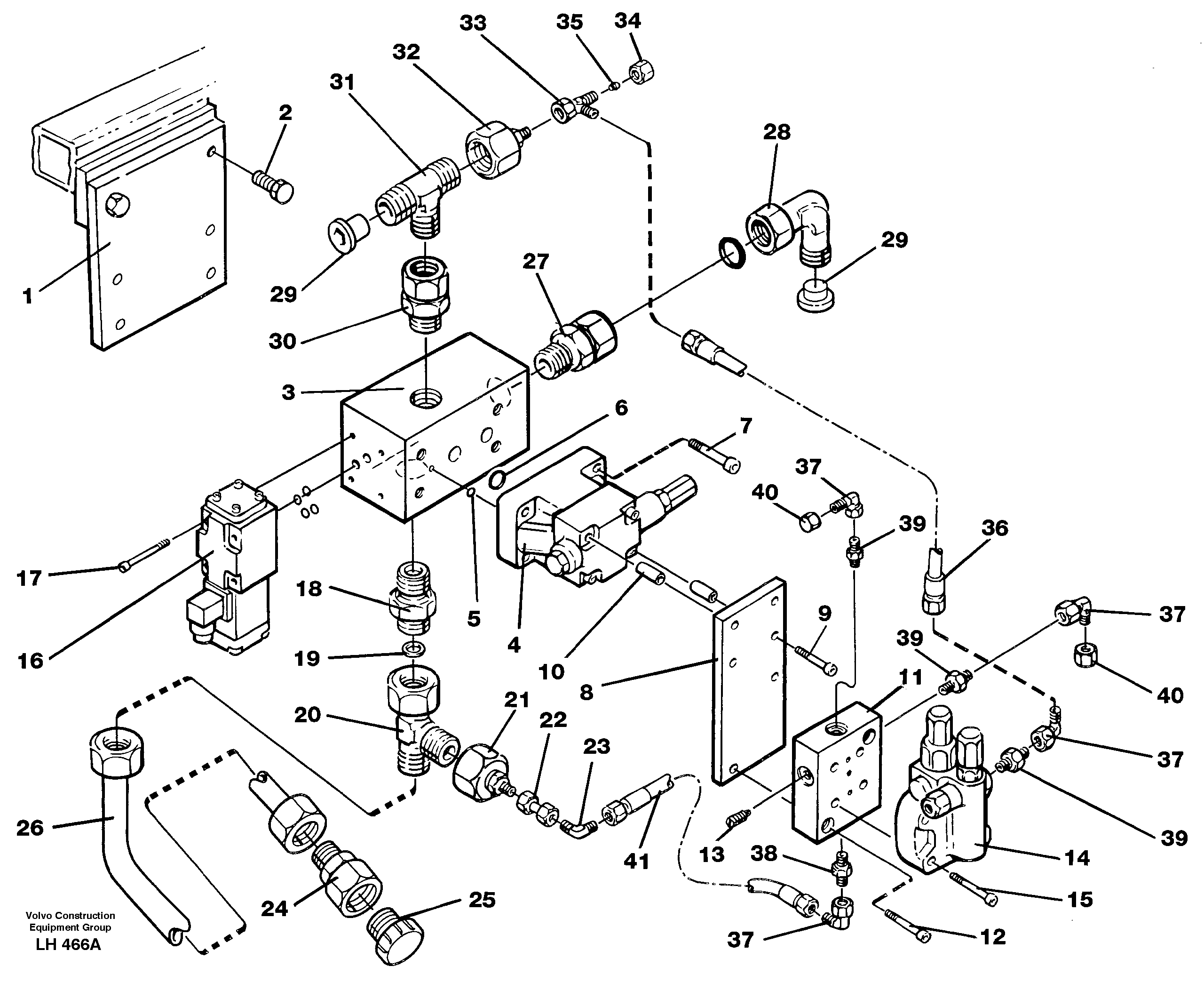 Magnet equipment, Älmhult, valve assembly  14263149 SER NO 1490- — volvo parts diagram