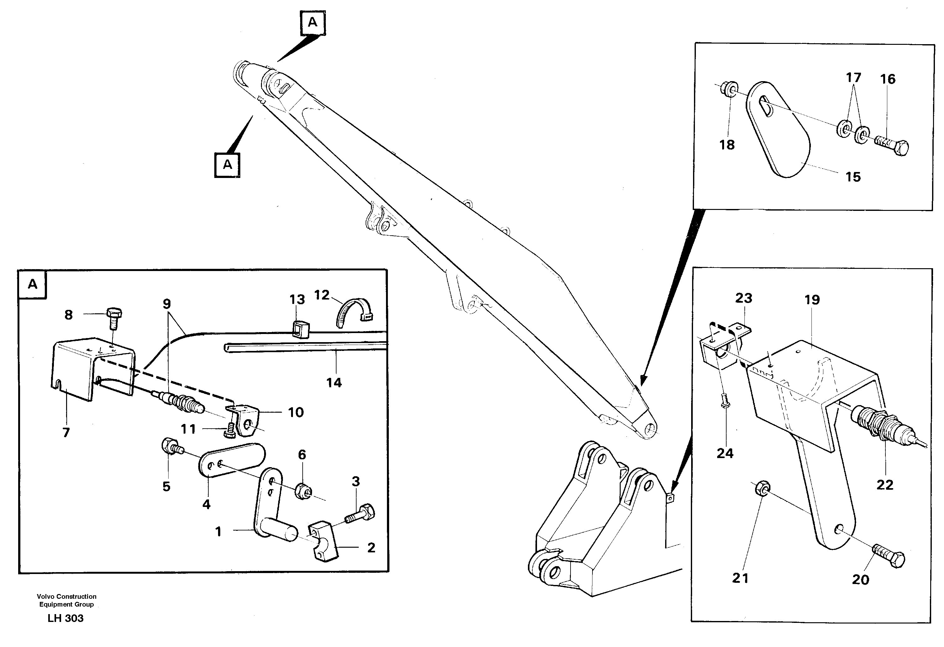 Electric installation on boom, matreials handl. equipm.  14258081 — volvo parts diagram