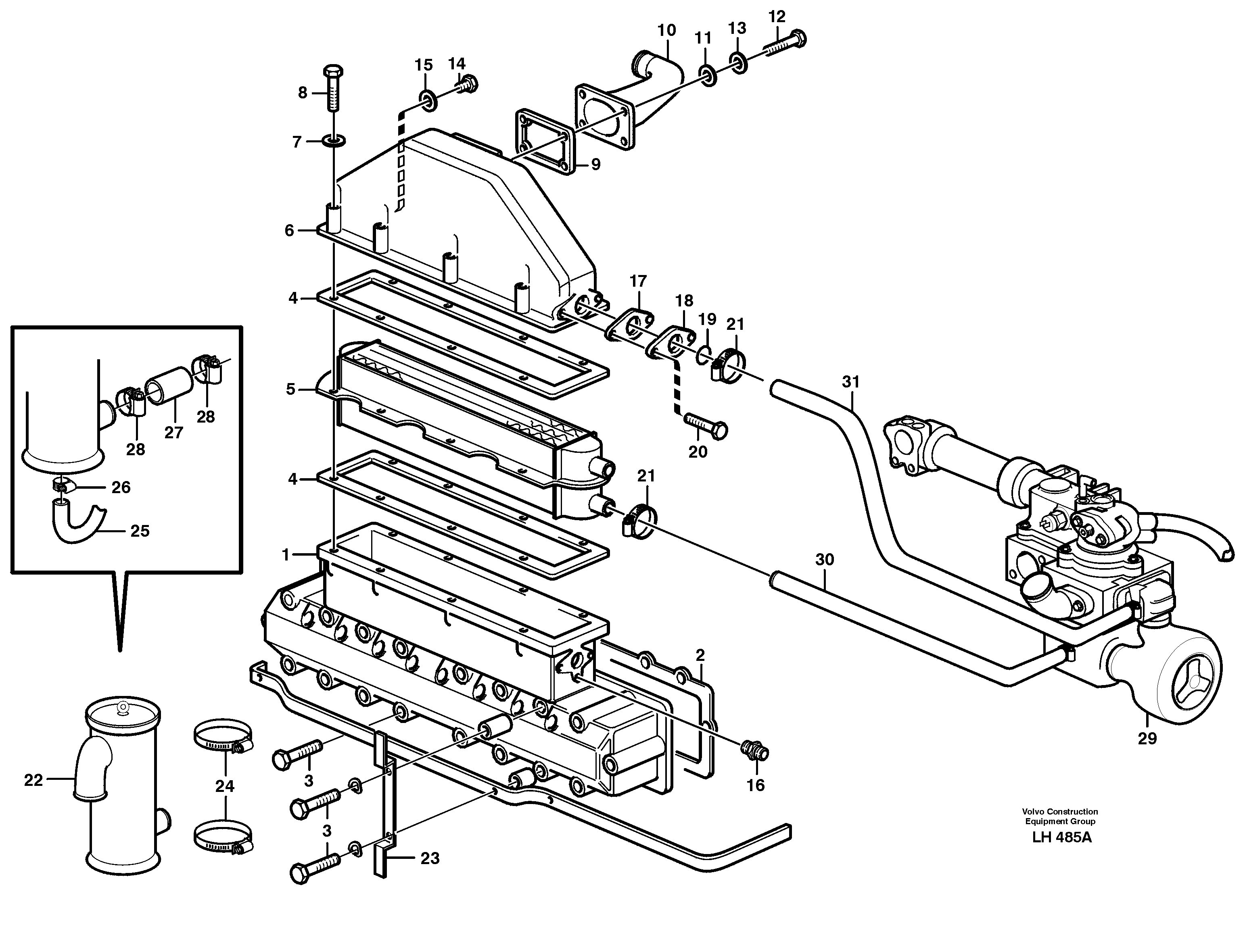 Intercooler — volvo parts diagram