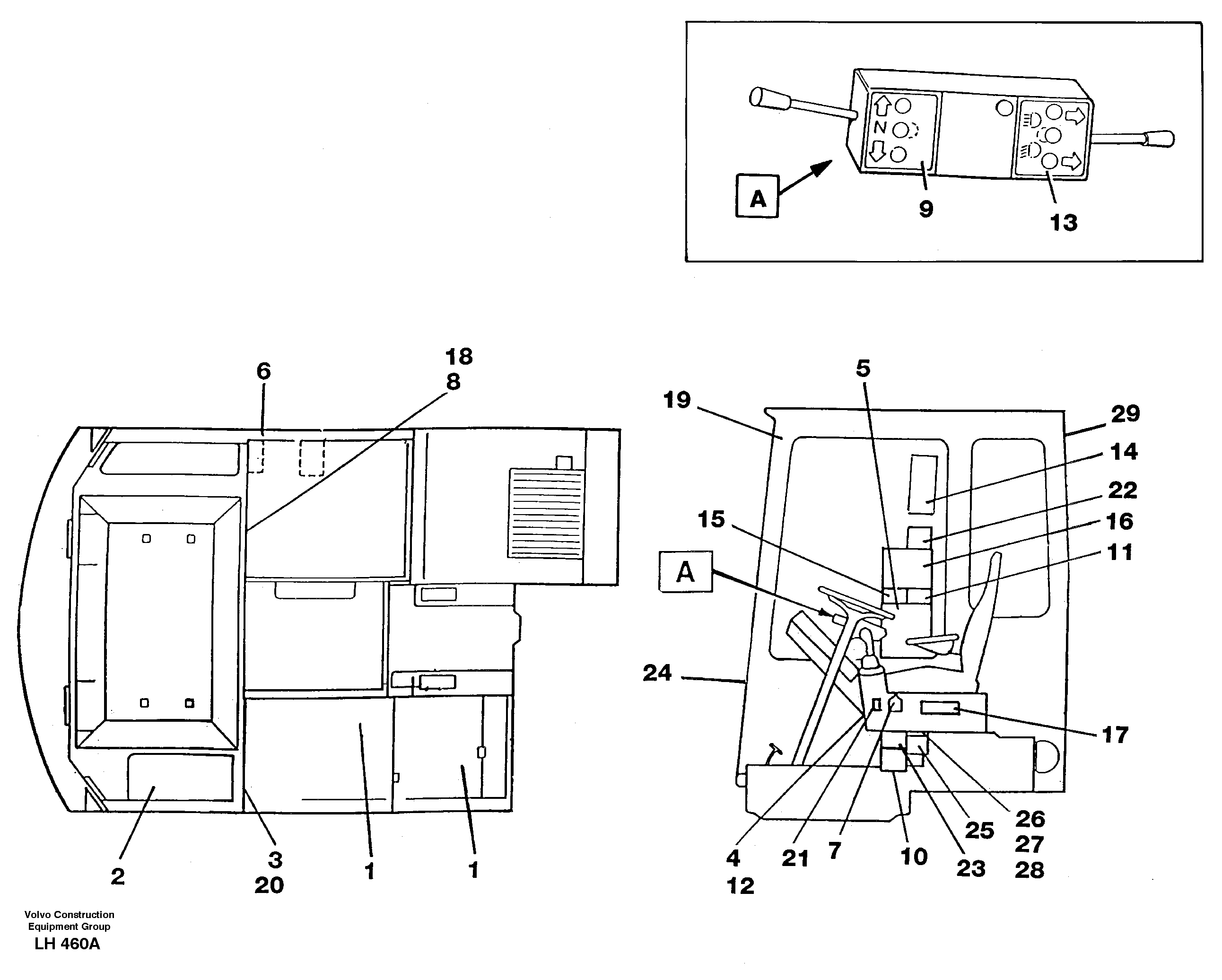 Sign plates and transfer,inner location — volvo parts diagram