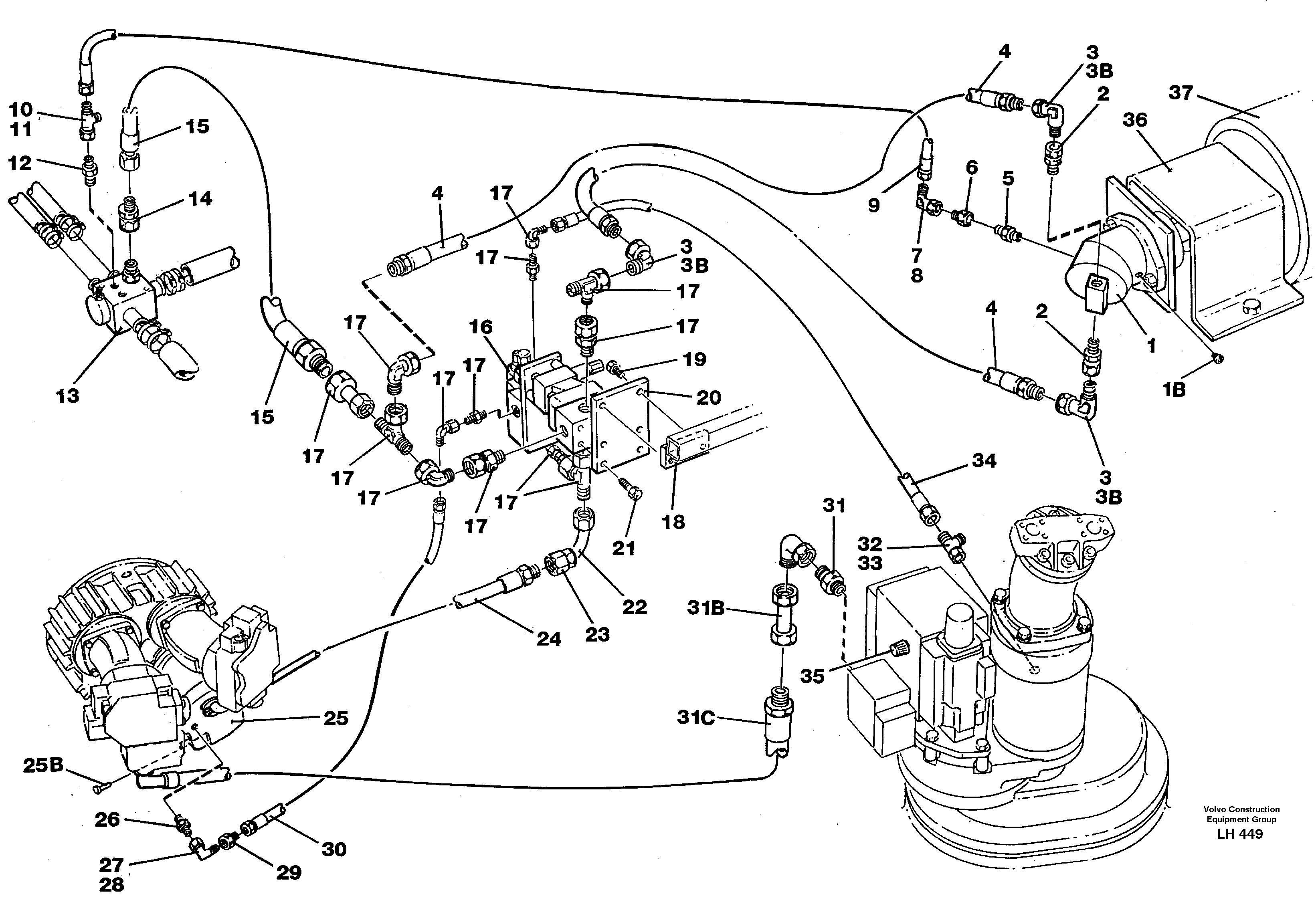 Magnet equipment Ohio, hydraulic installation, 15 kw alternator  14263260 — volvo parts diagram