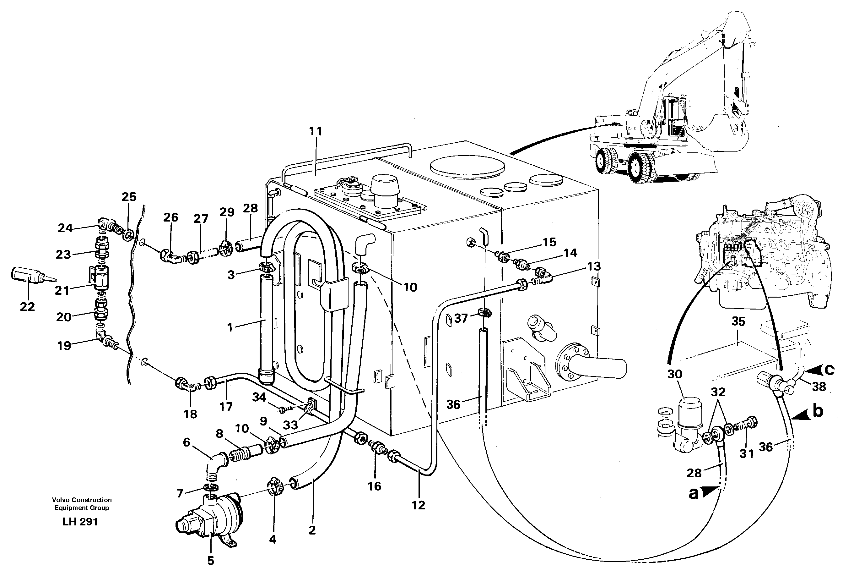 Fuel system — volvo parts diagram