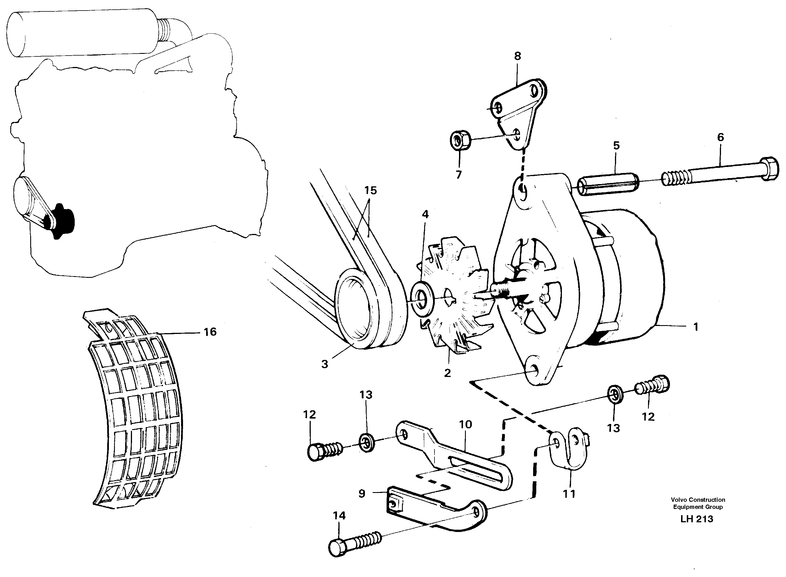 Alternator, assembly — volvo parts diagram