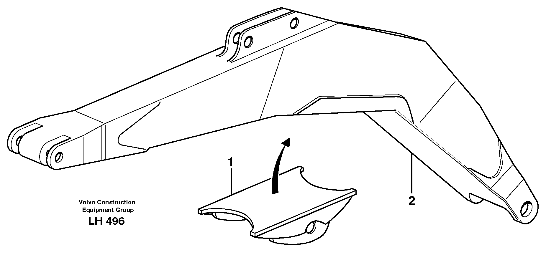 Extra boom cylinder attachment  14019518 — volvo parts diagram