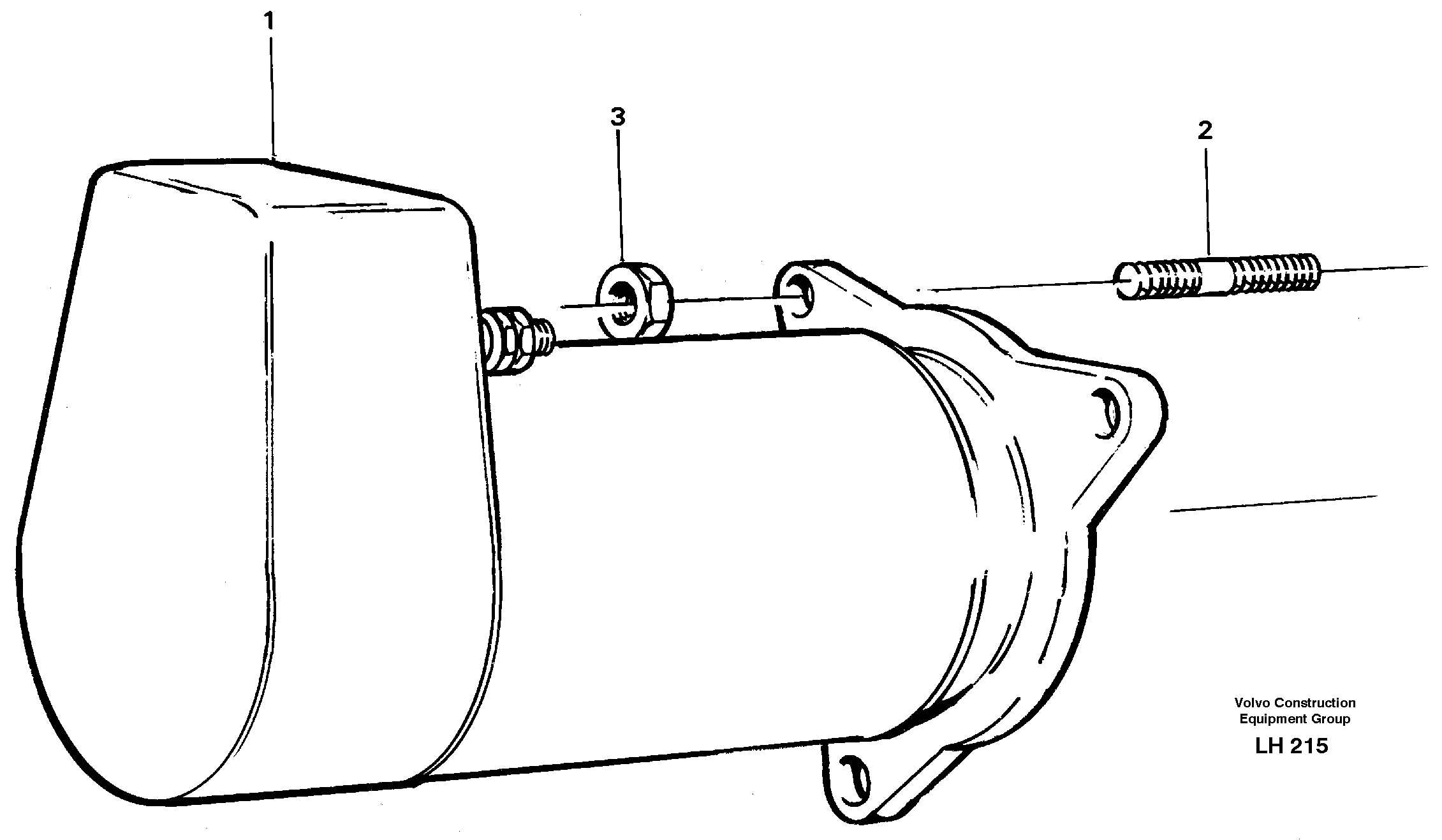Starter motor, mounting — volvo parts diagram