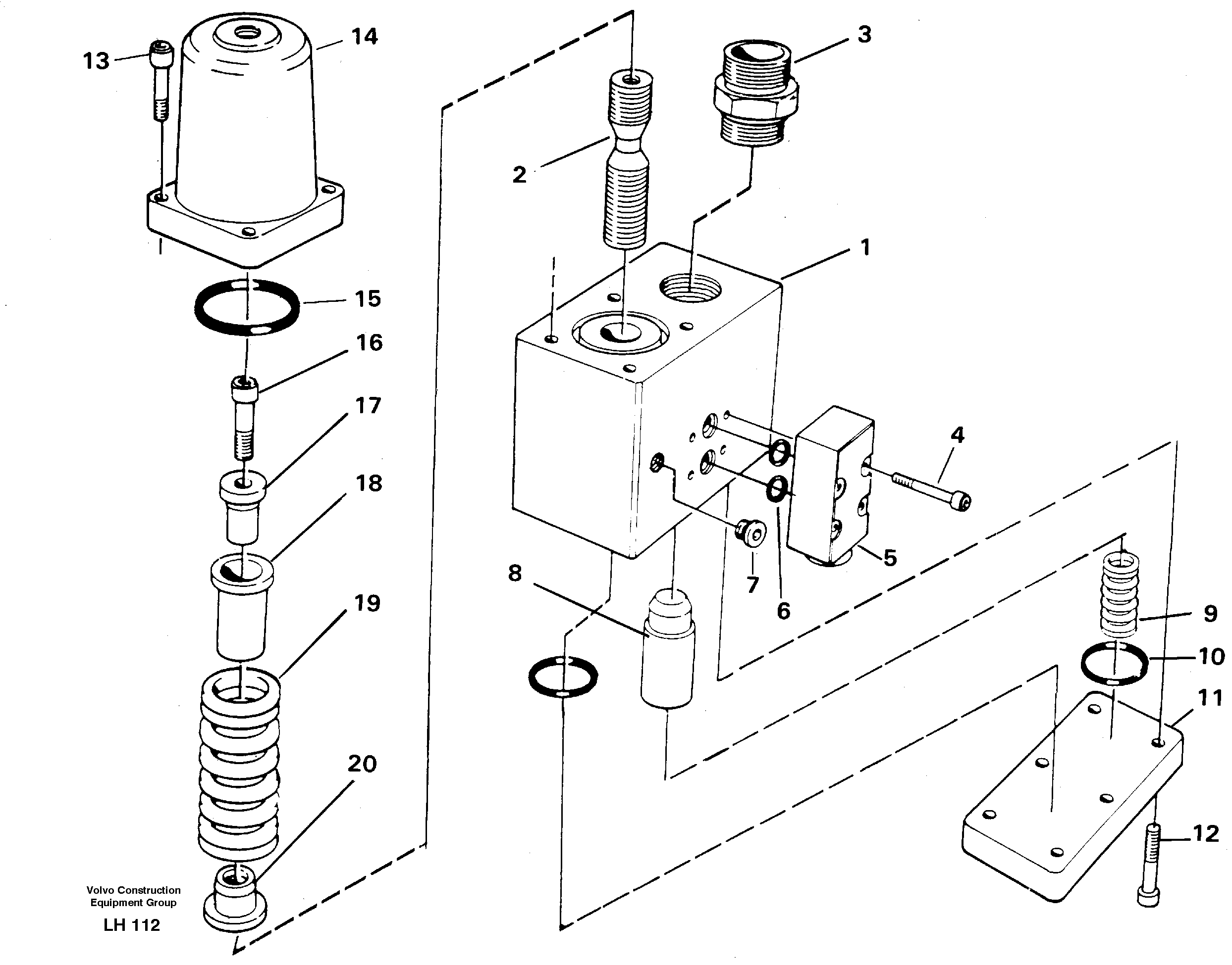 Overcenter valve — volvo parts diagram