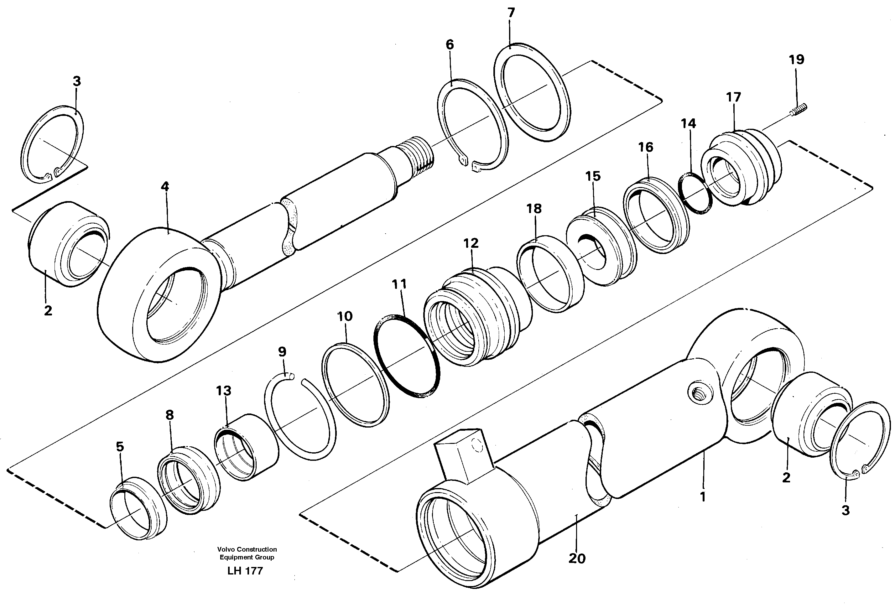 Hydraulic cylinder — volvo parts diagram