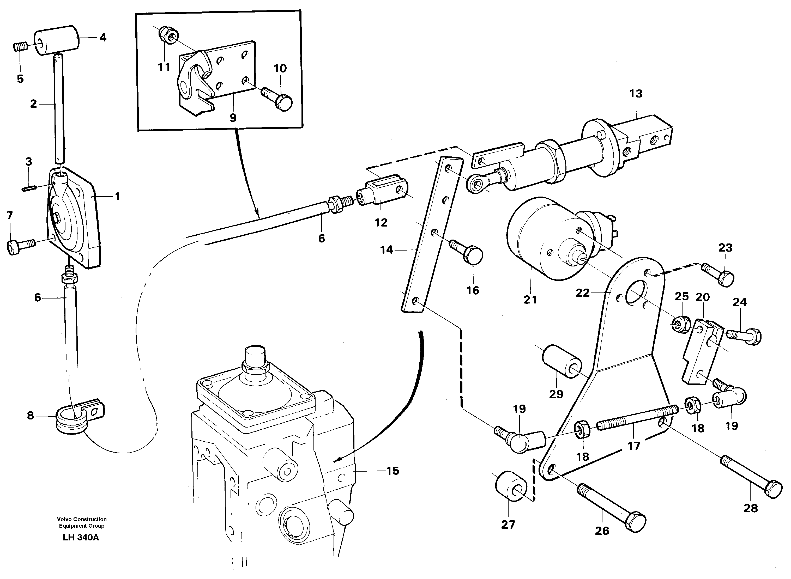 Throttle control — volvo parts diagram