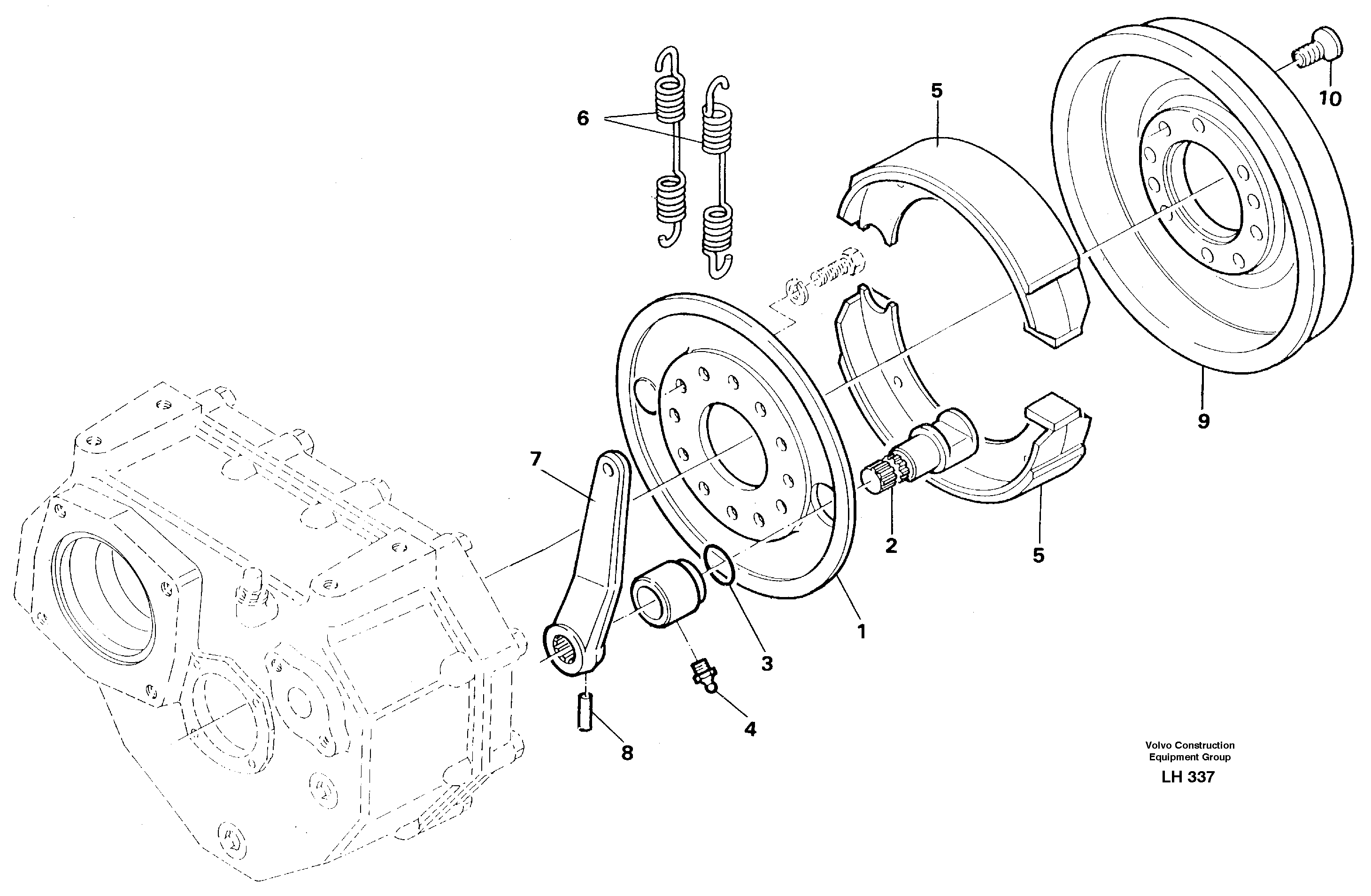 Universaljoint brake — volvo parts diagram