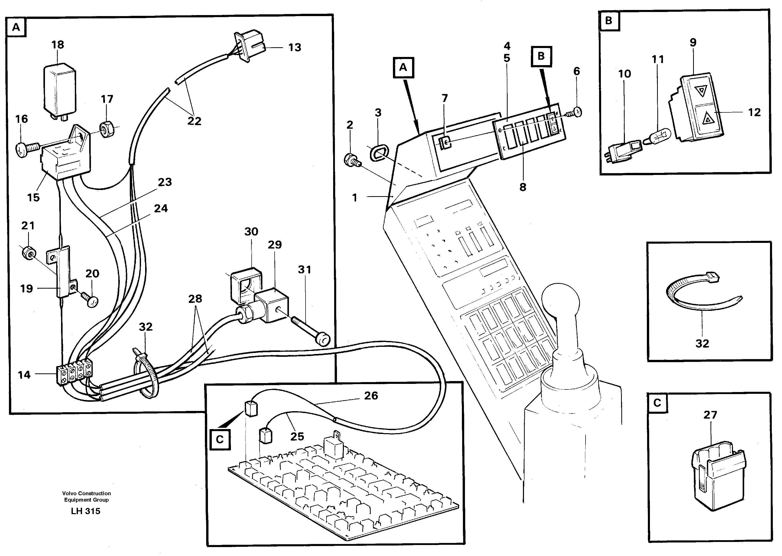 Electric installation for load limiting device  14248197 — volvo parts diagram
