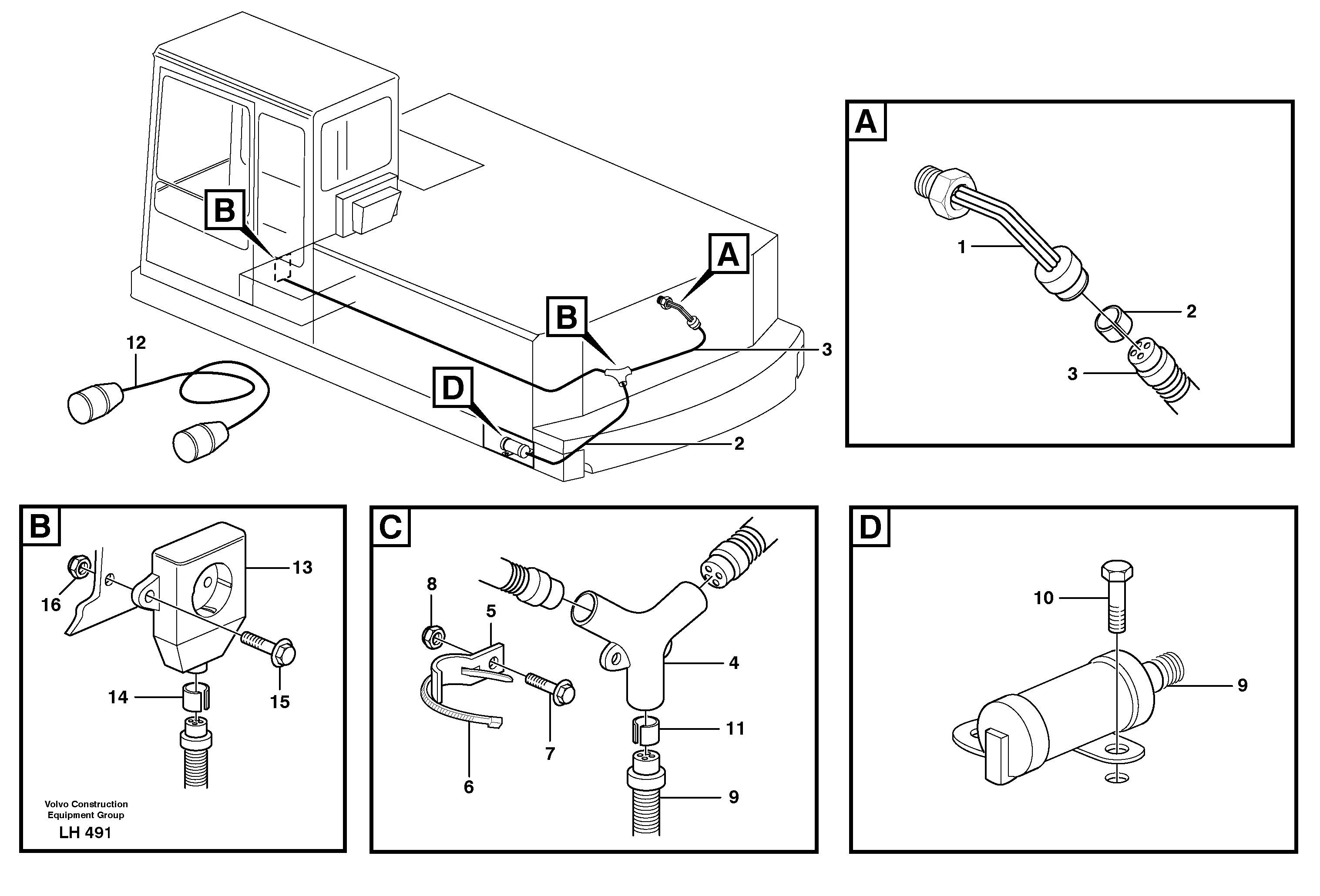 El.engine heater  14255254 — volvo parts diagram