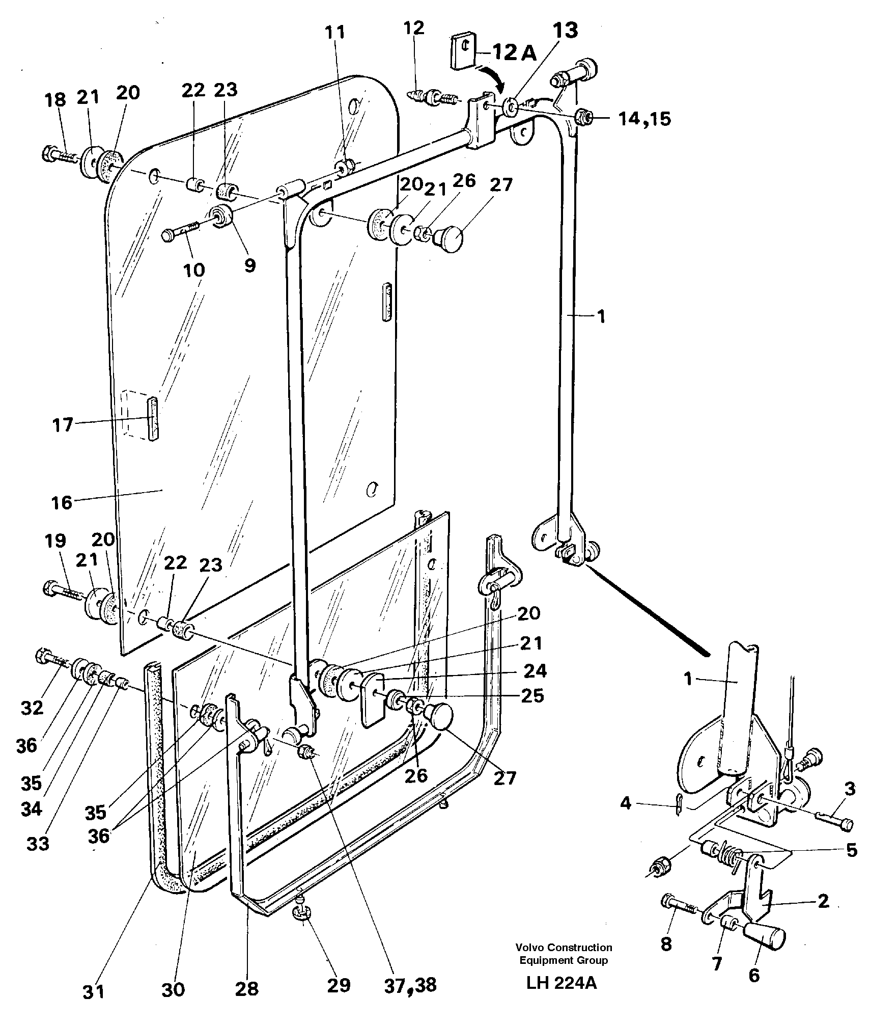 Front window — volvo parts diagram