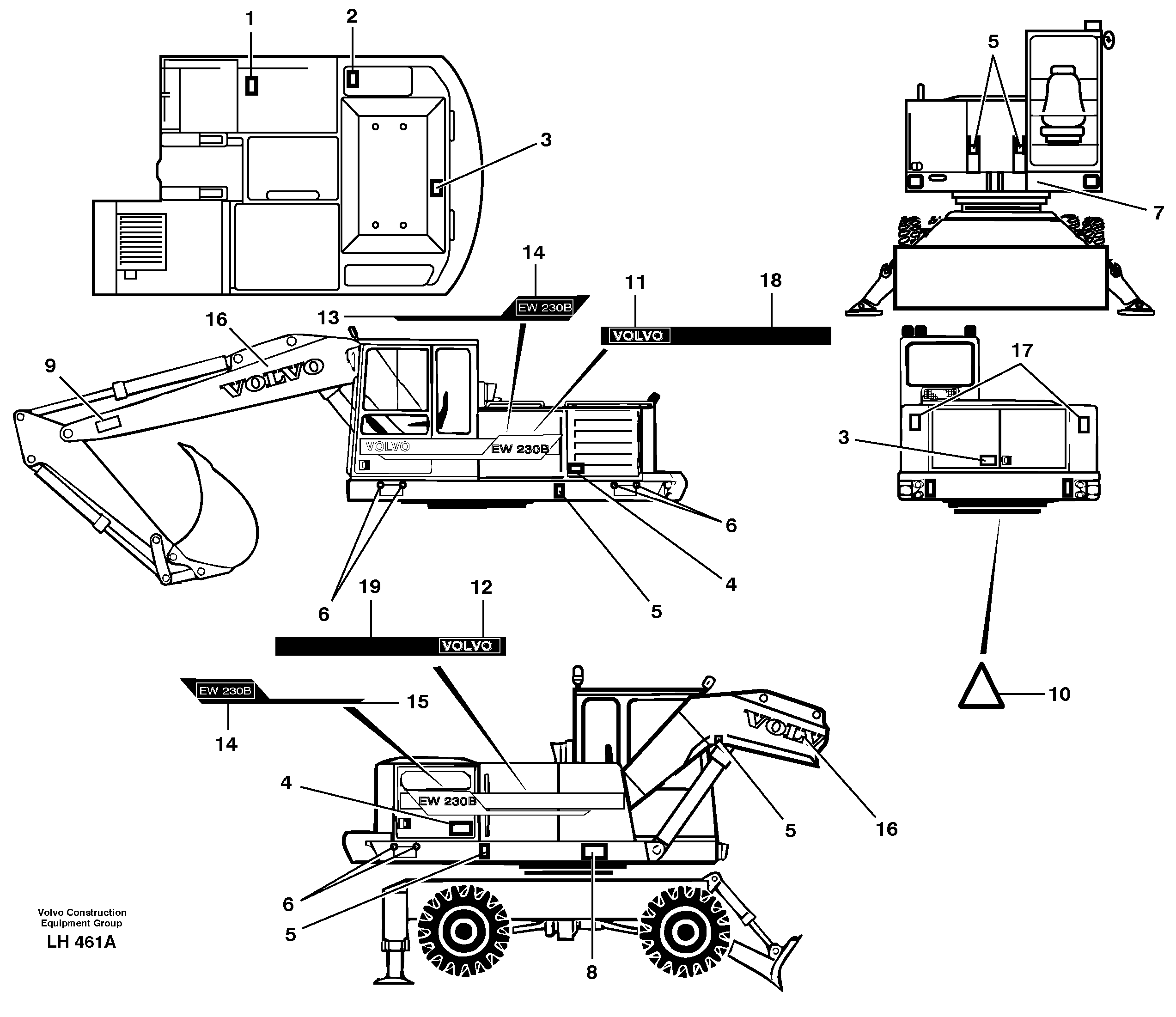 Sign plates and transfer,outer location — volvo parts diagram