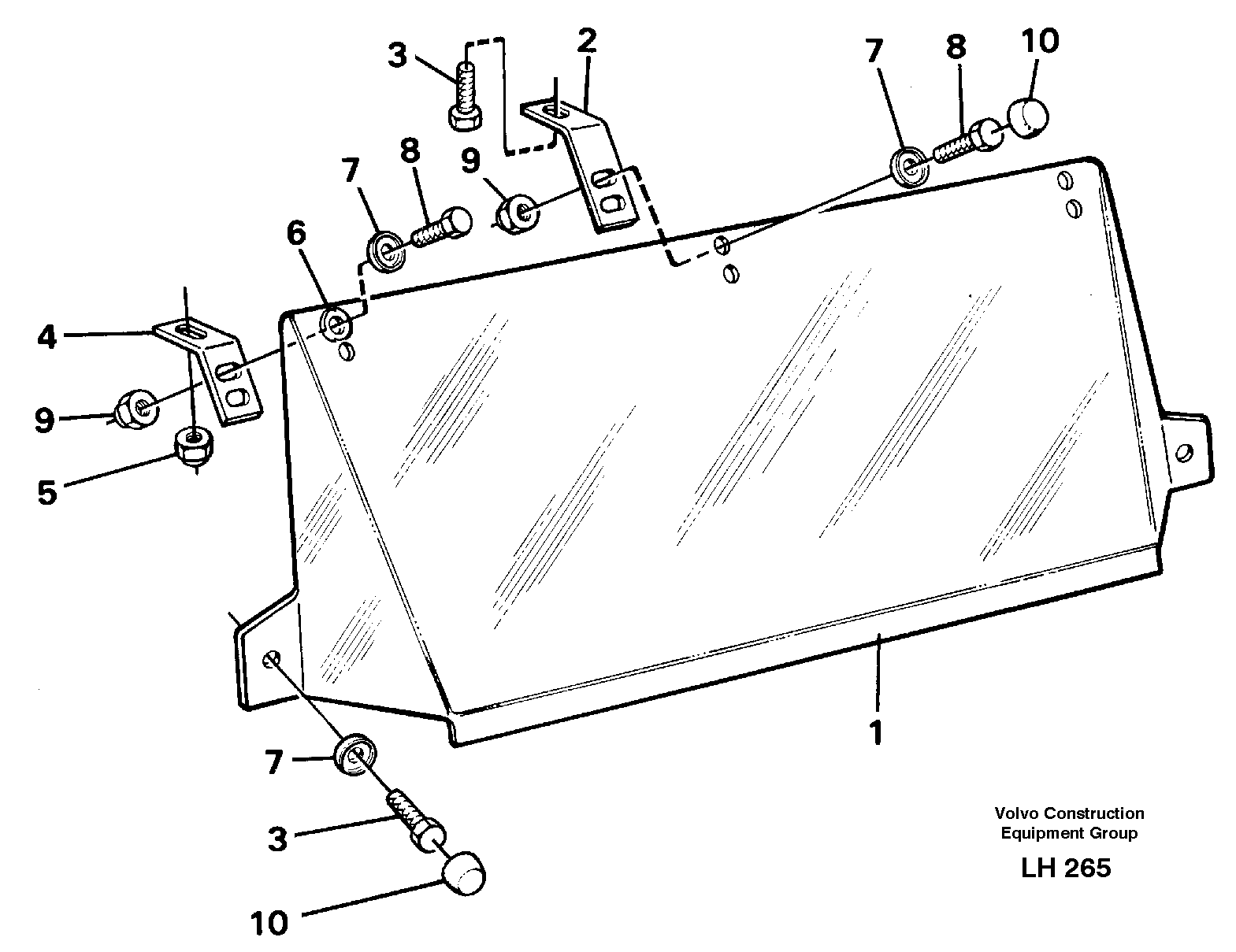 Sun visor Outer  14250635 — volvo parts diagram