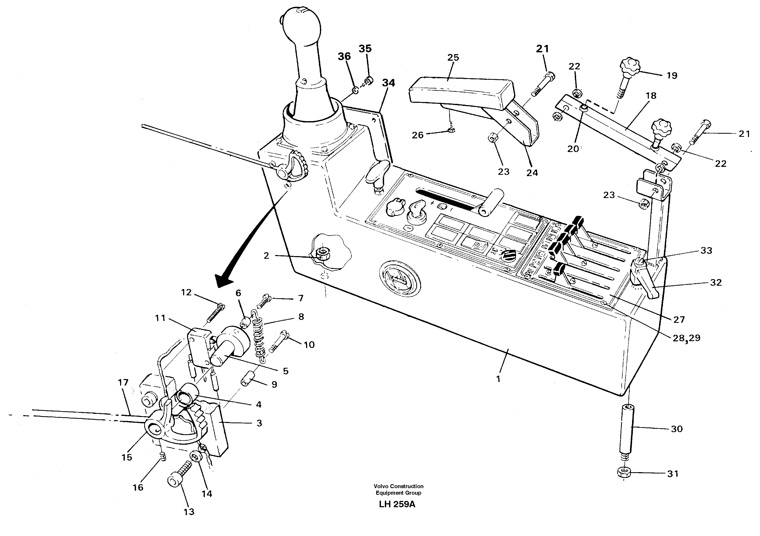Side panel, Lh — volvo parts diagram