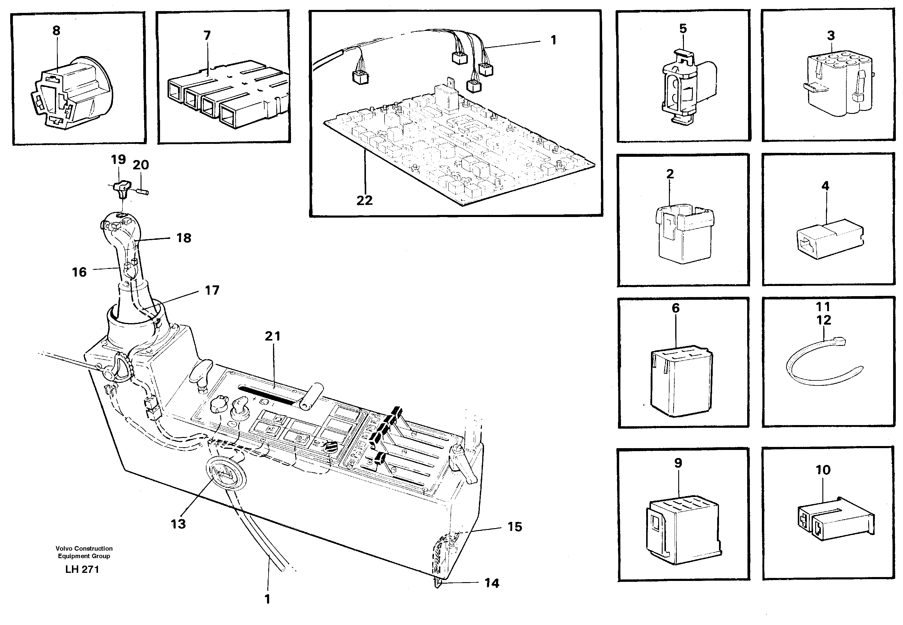 Cable harness, Side panel, Lh — volvo parts diagram