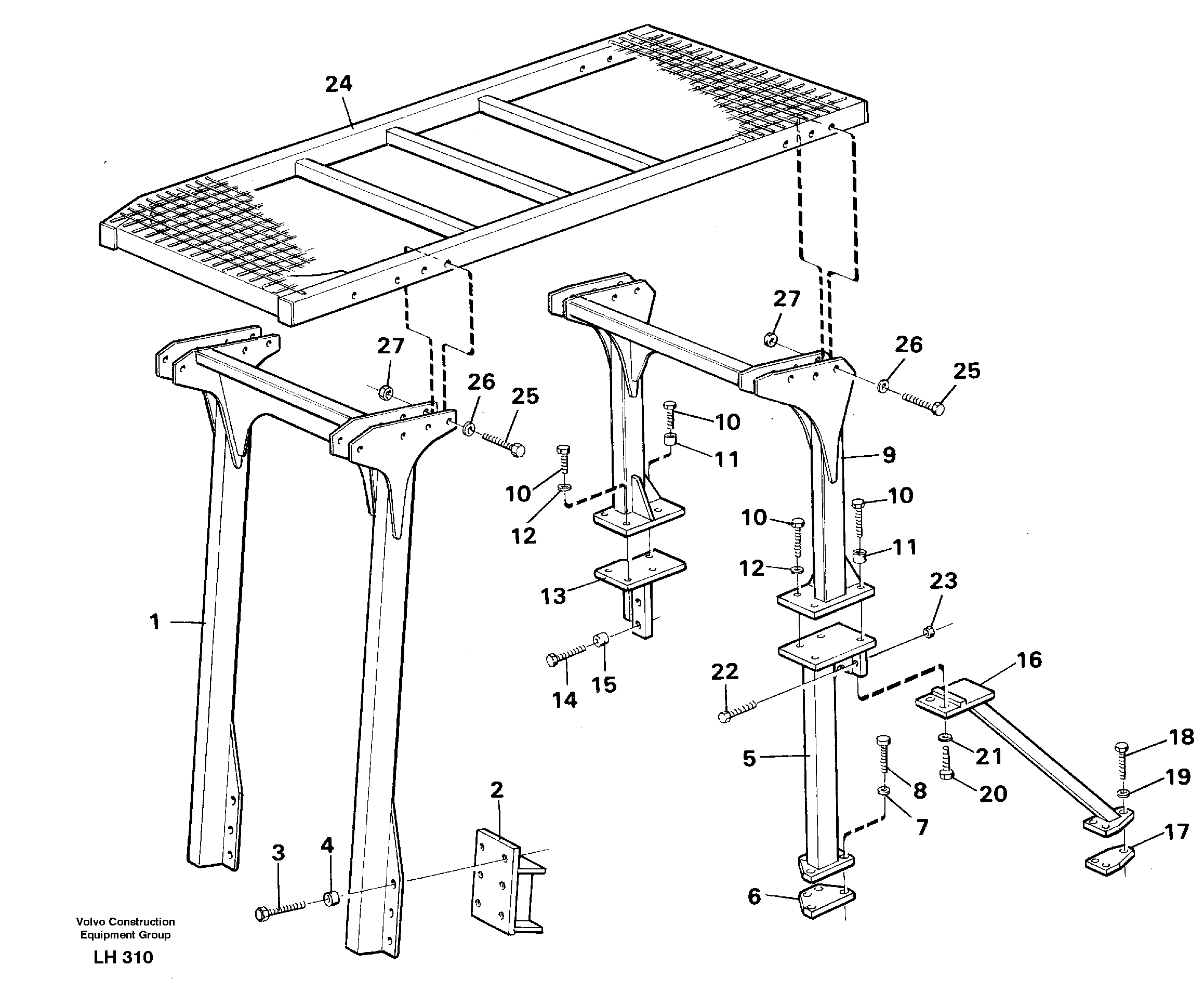 Protection over drivers cab  14261347 — volvo parts diagram