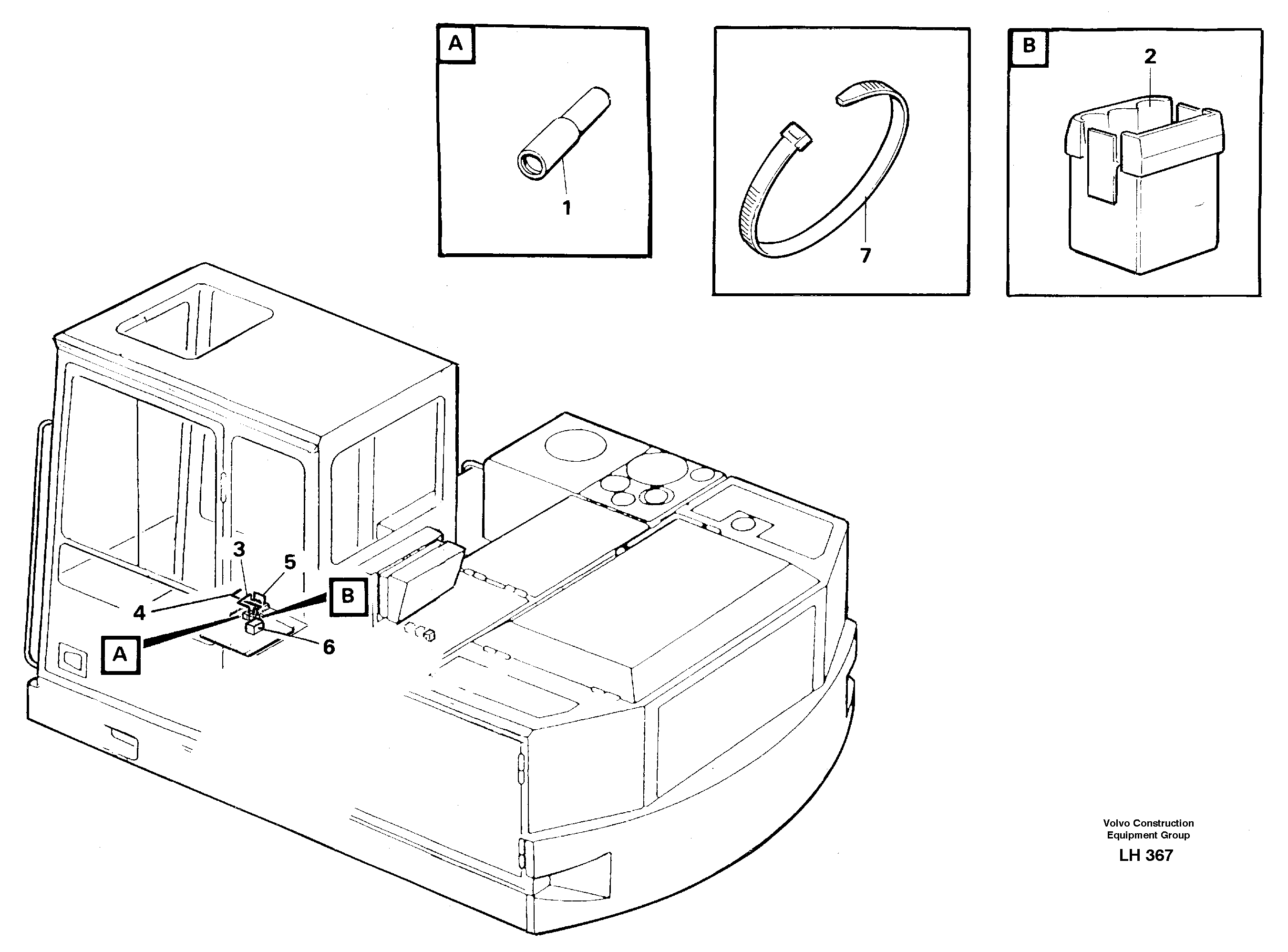 Electric installation for hydraulic hammer  14261292 — volvo parts diagram