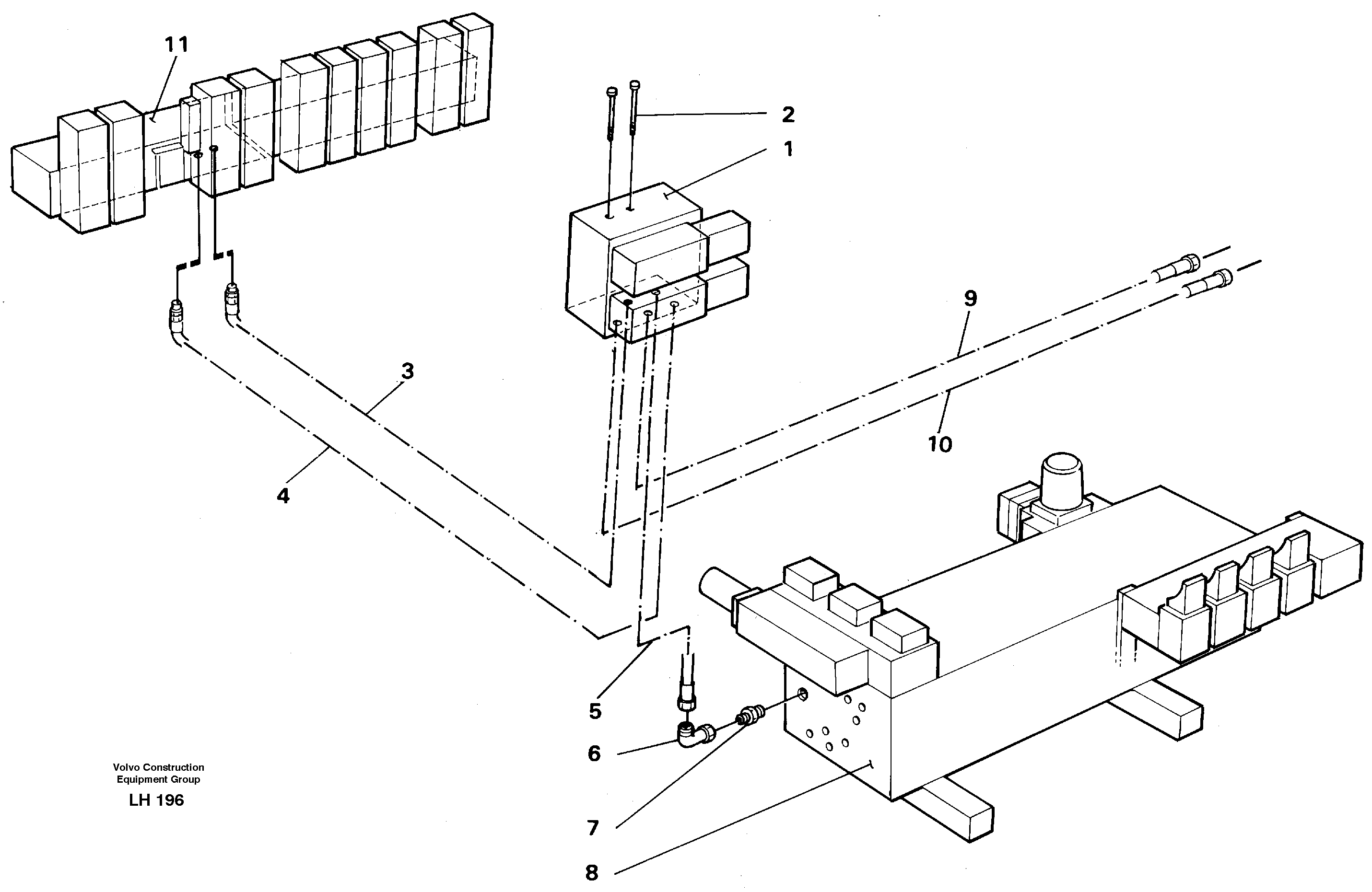 Hydraulic quickfit equipment in base machine  14246054 — volvo parts diagram
