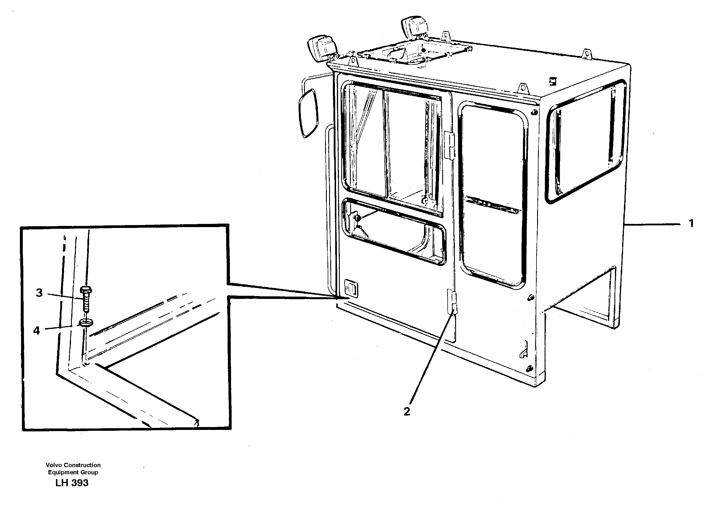 Operator's cab — volvo parts diagram