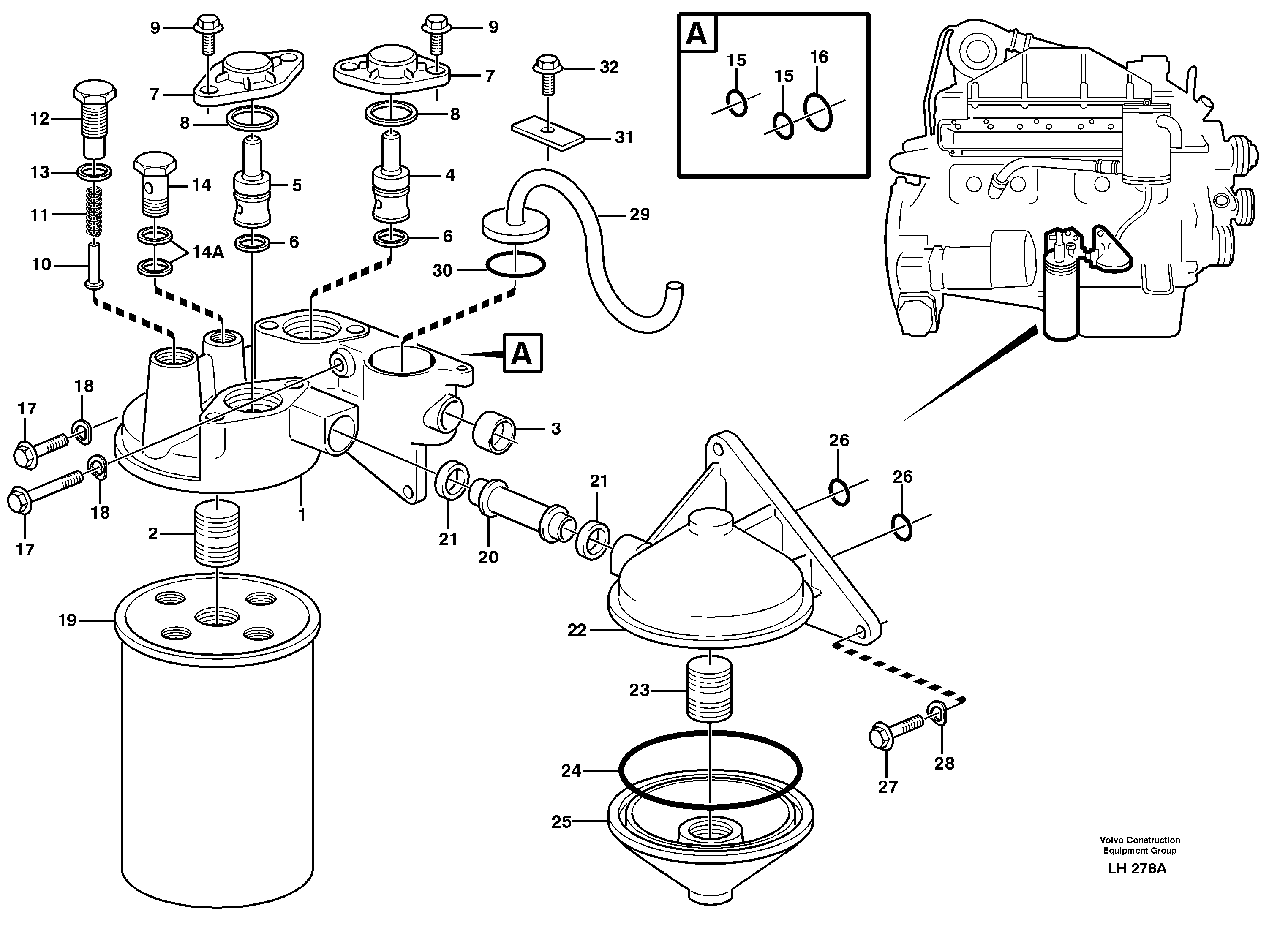 Oil filter — volvo parts diagram