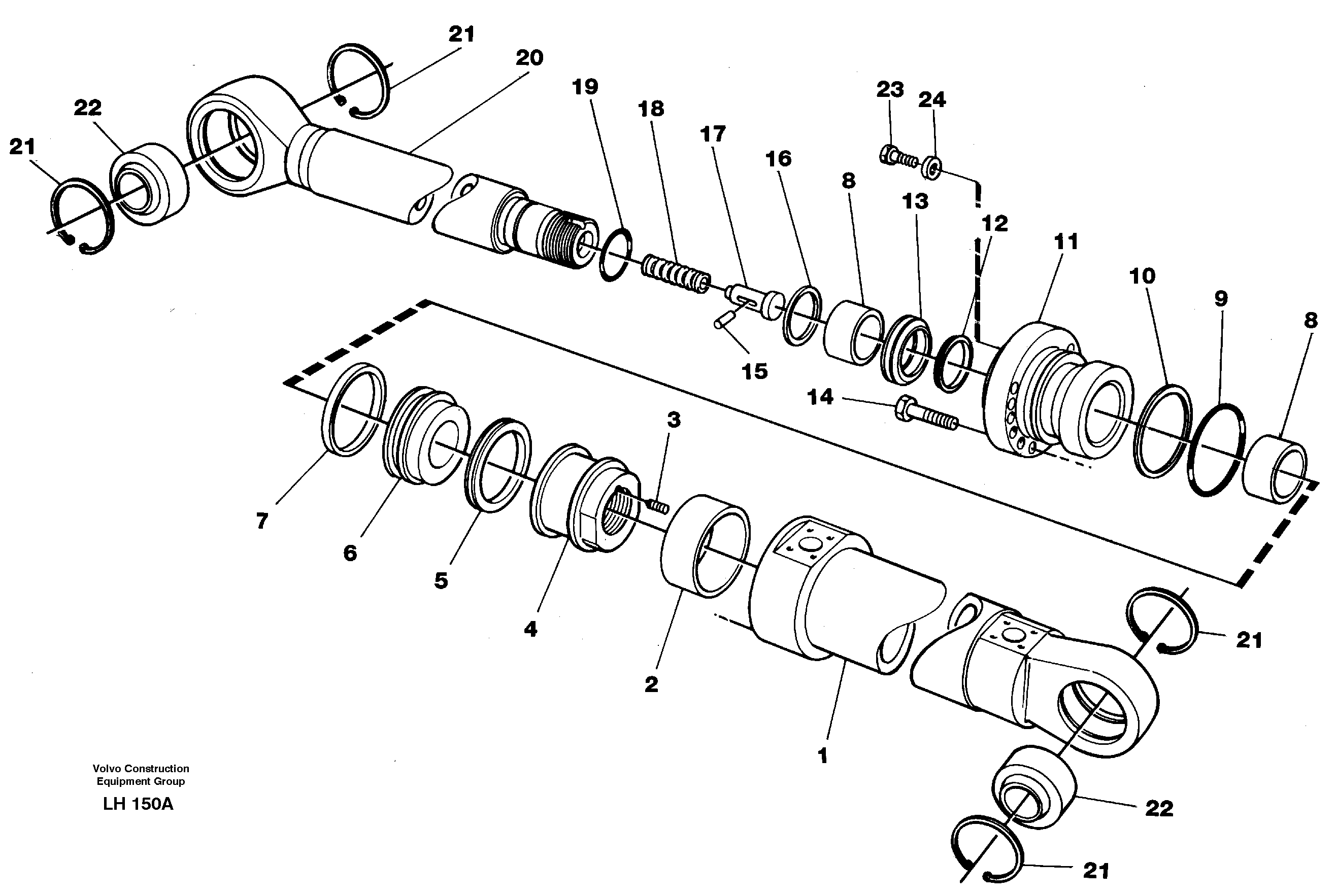 Bucket cylinder — volvo parts diagram