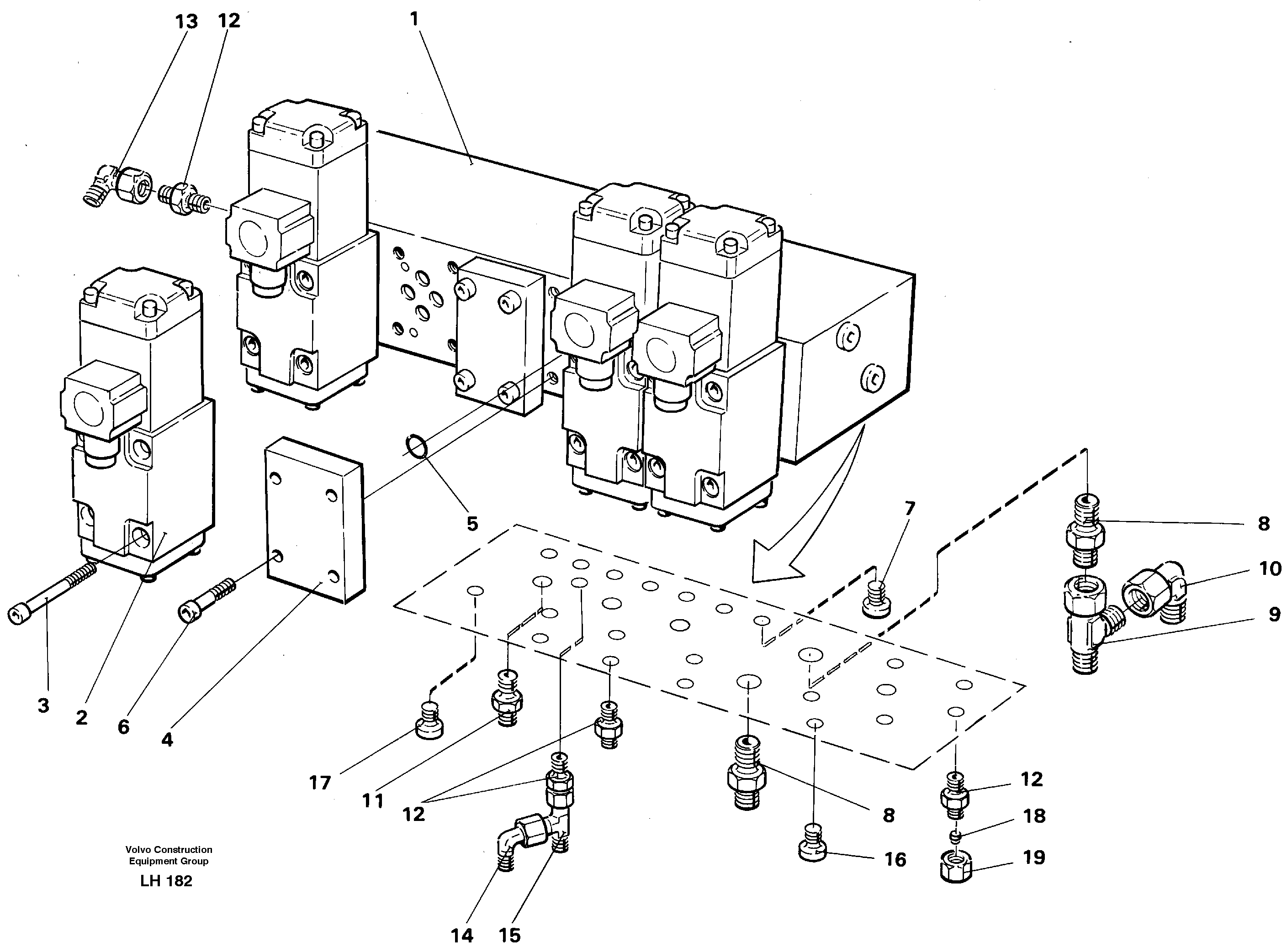 Stop control block — volvo parts diagram