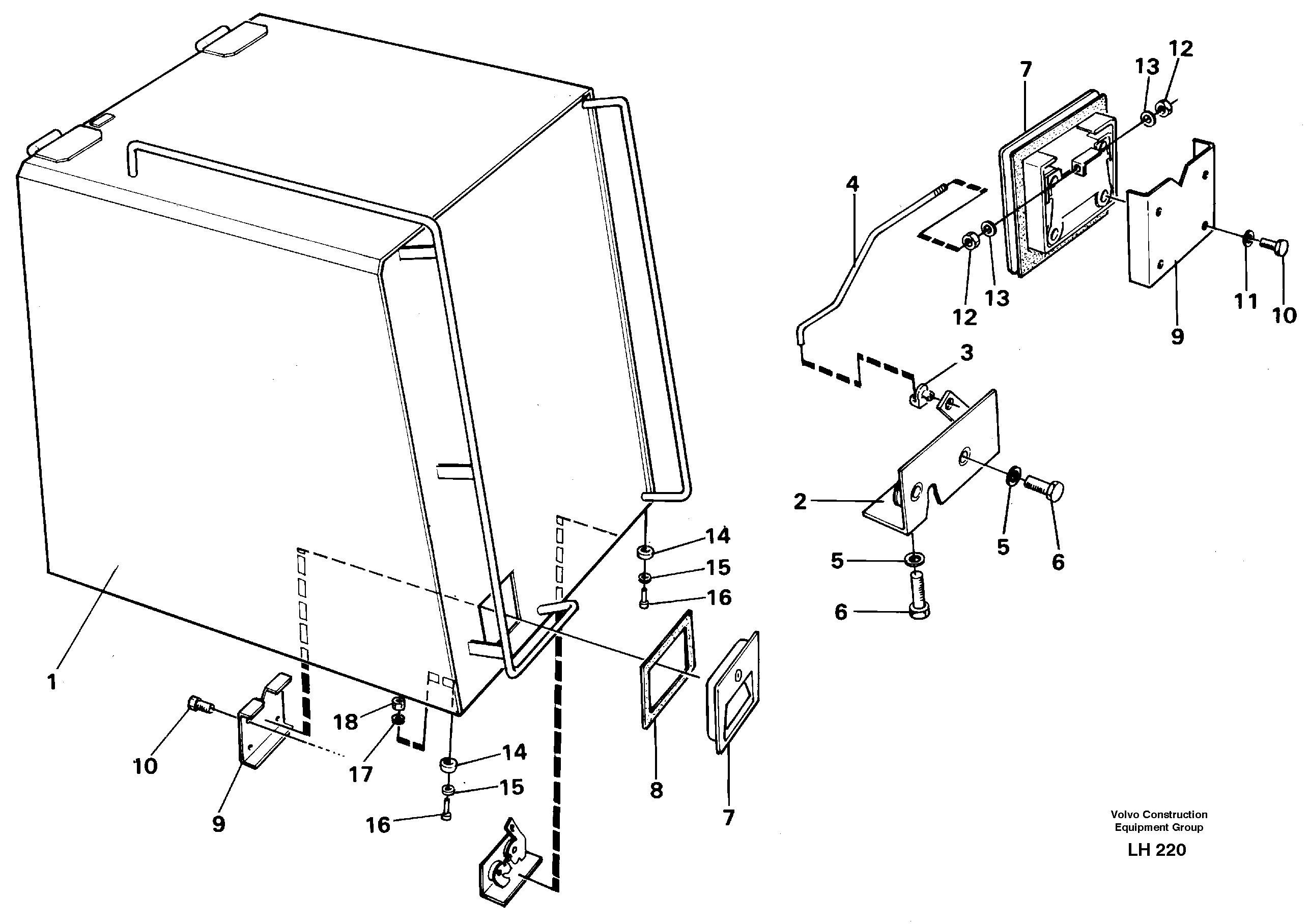 Casing over battery — volvo parts diagram