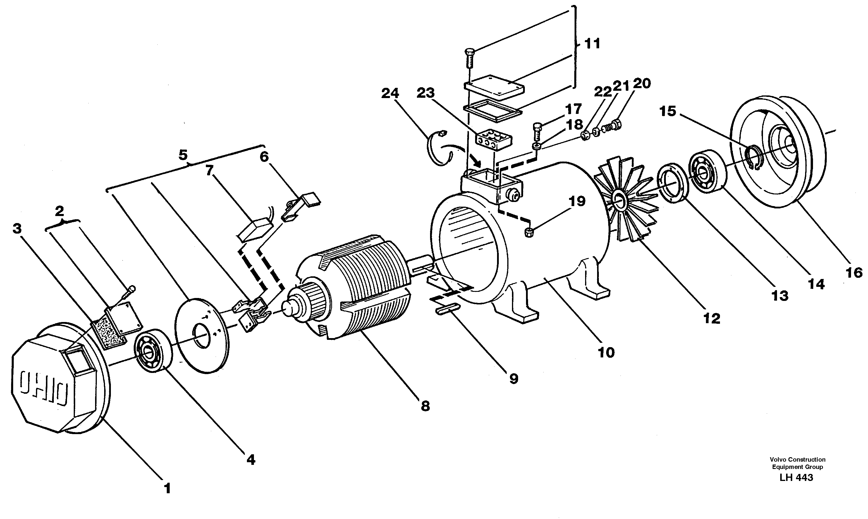 Magnet equipment Ohio, alternator 15 kw  14263260 — volvo parts diagram