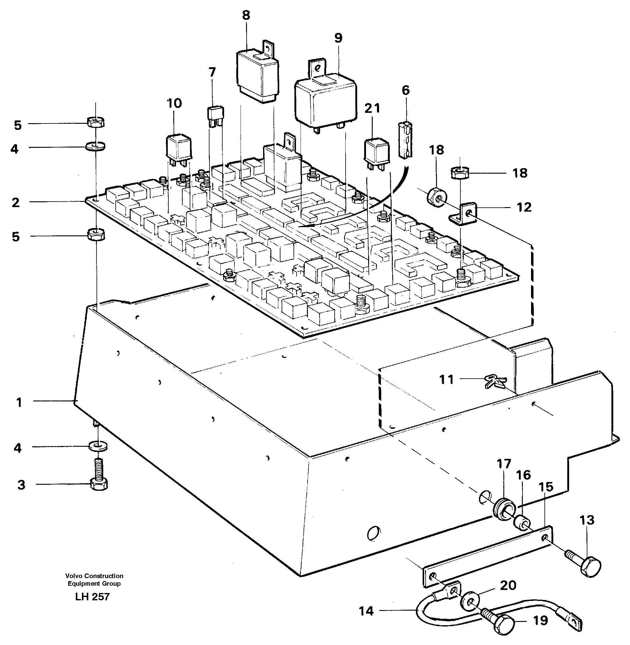 Electrical distribution box — volvo parts diagram