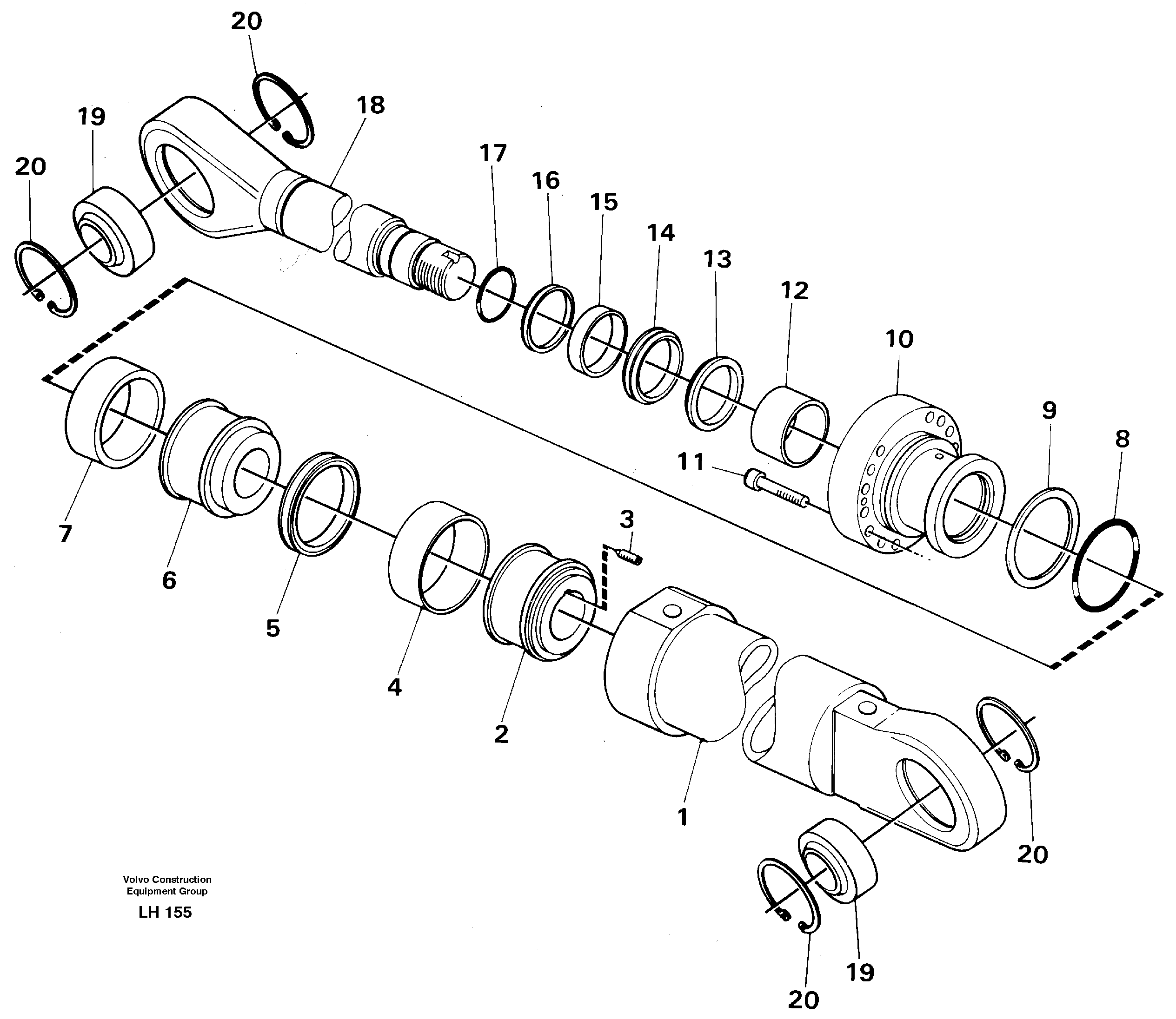 Boom cylinder — volvo parts diagram