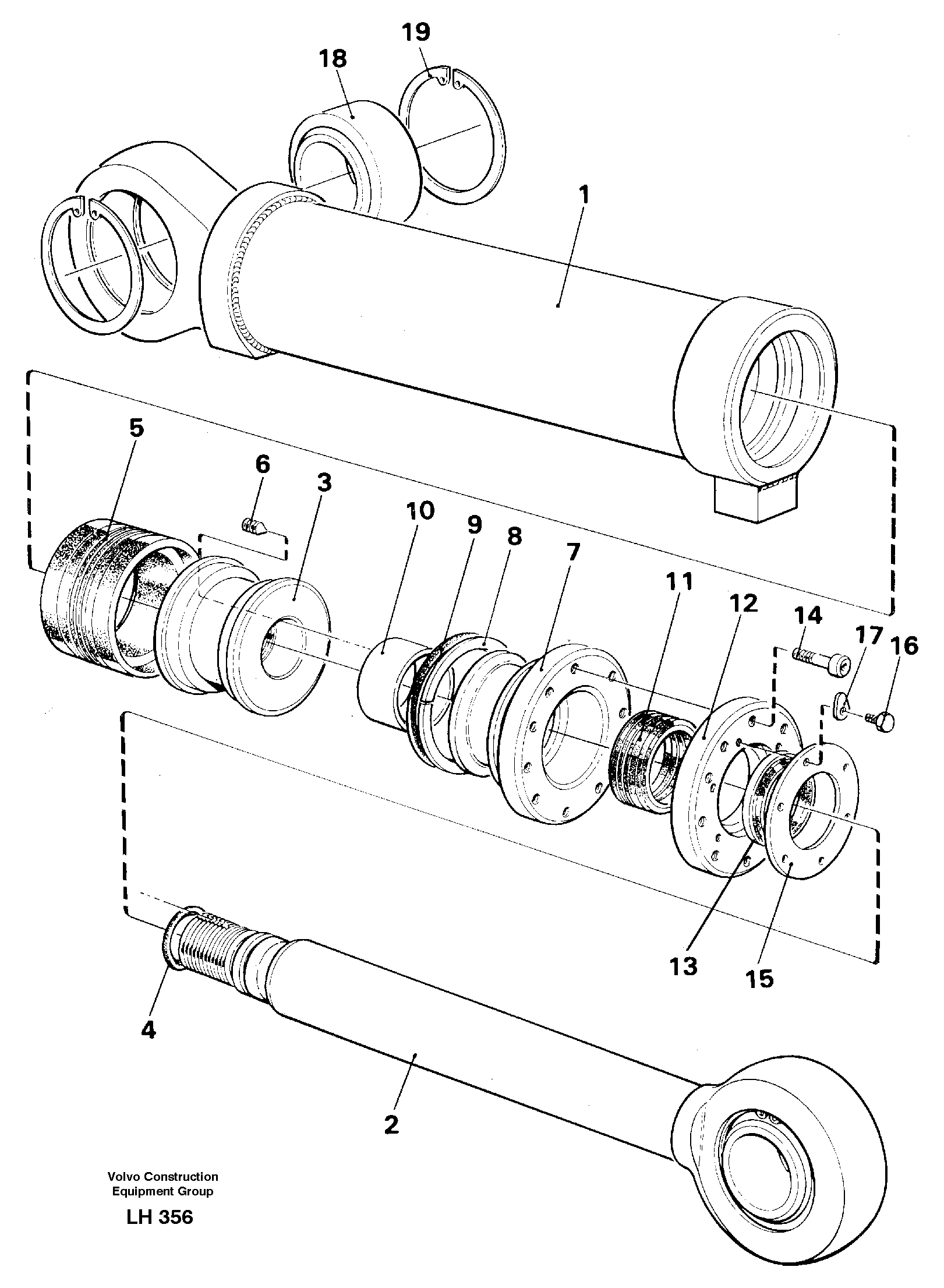 Hydraulic cylinder — volvo parts diagram