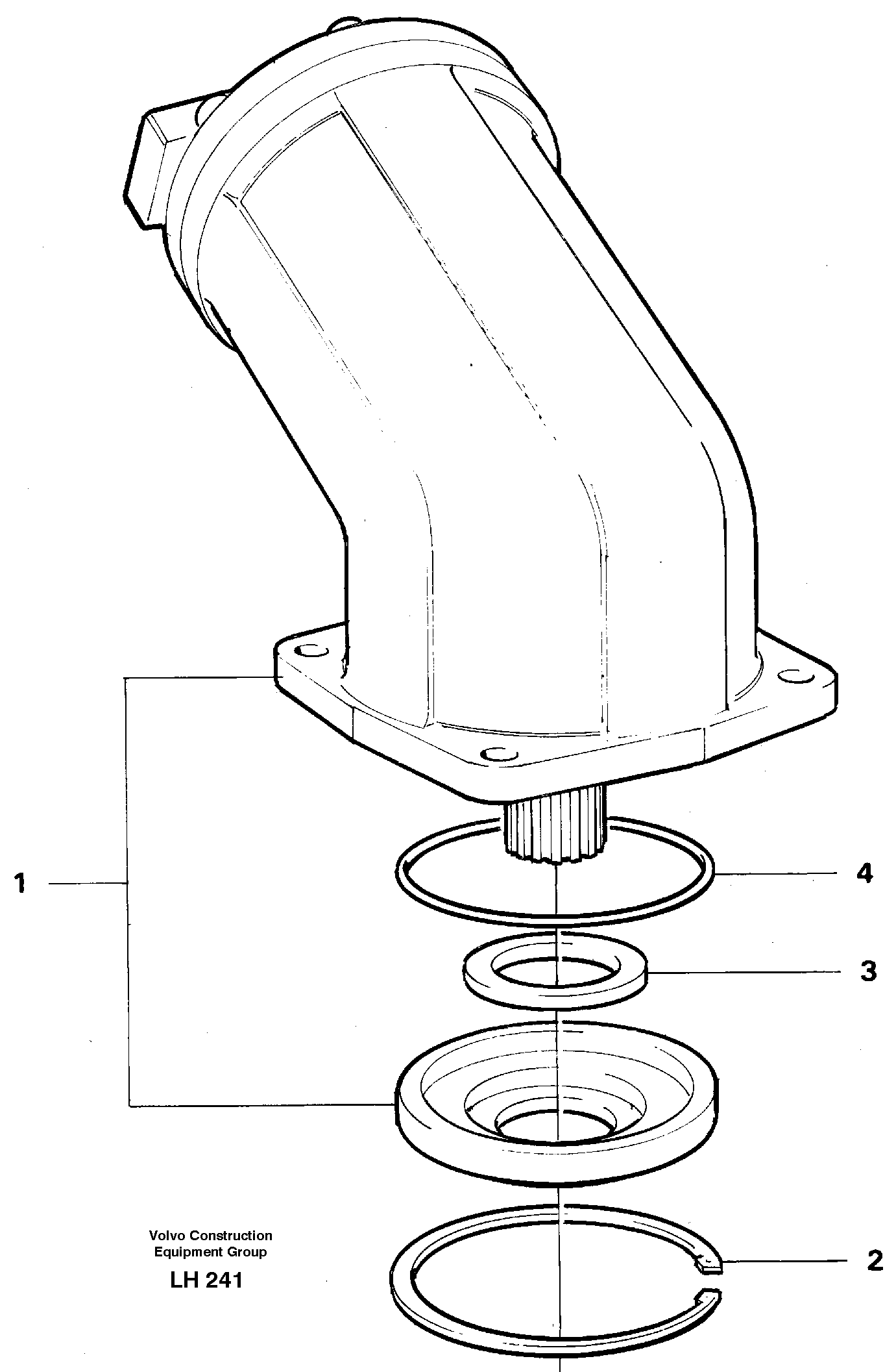 Hydraulic motor, slew gear box — volvo parts diagram