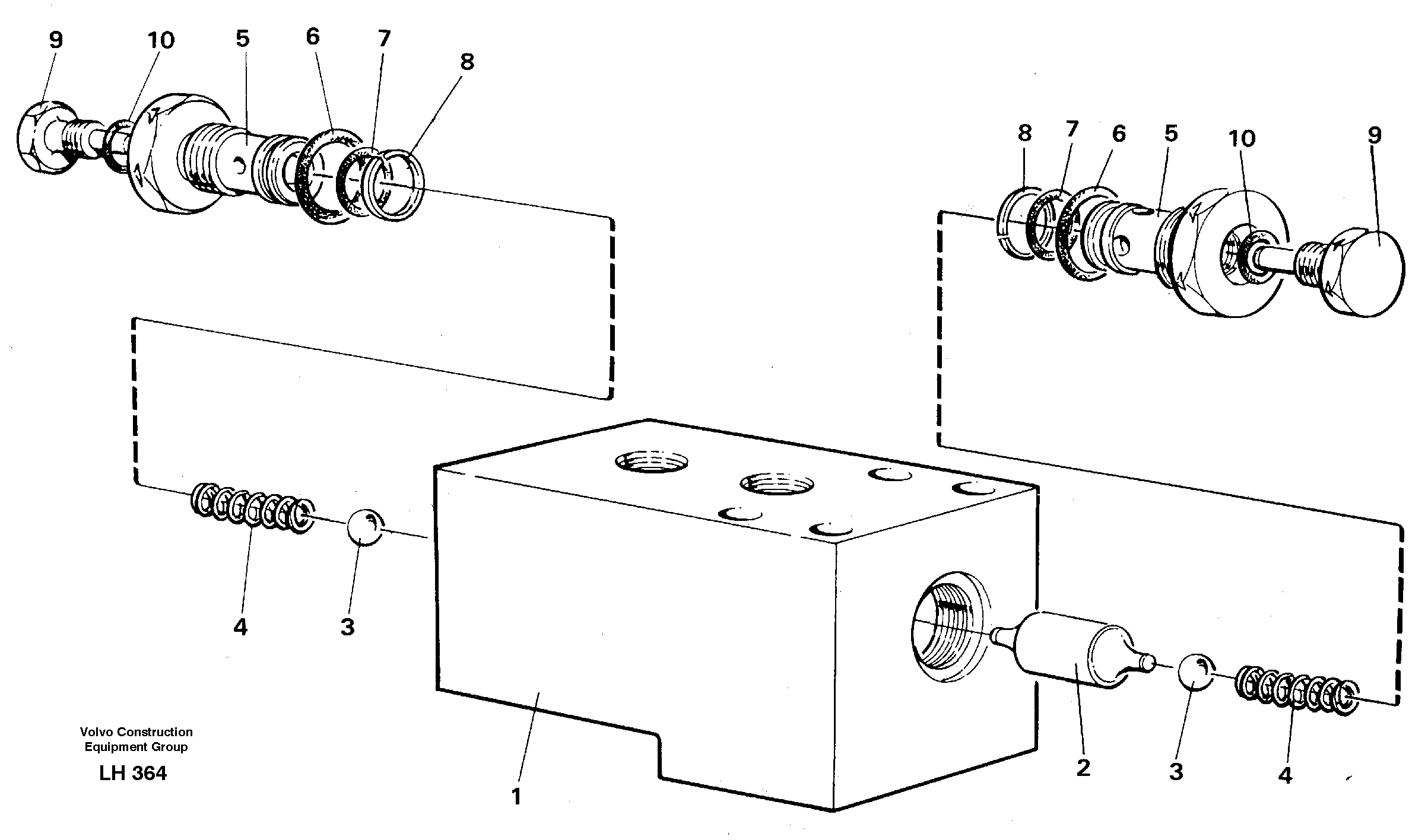 Hydraulic lock, outriggers — volvo parts diagram