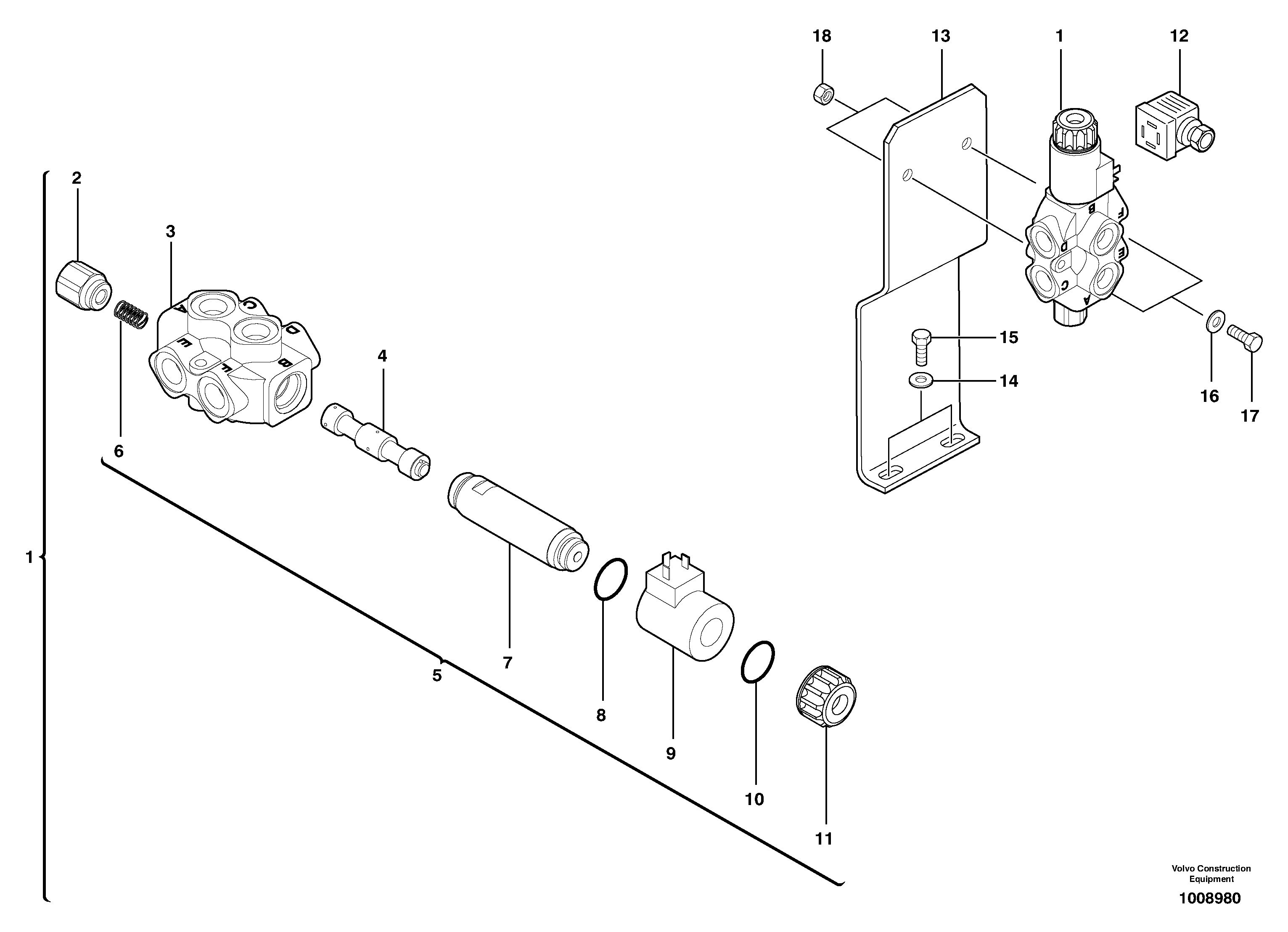 Slewing-offset selector switch ( for valve ) — volvo parts diagram