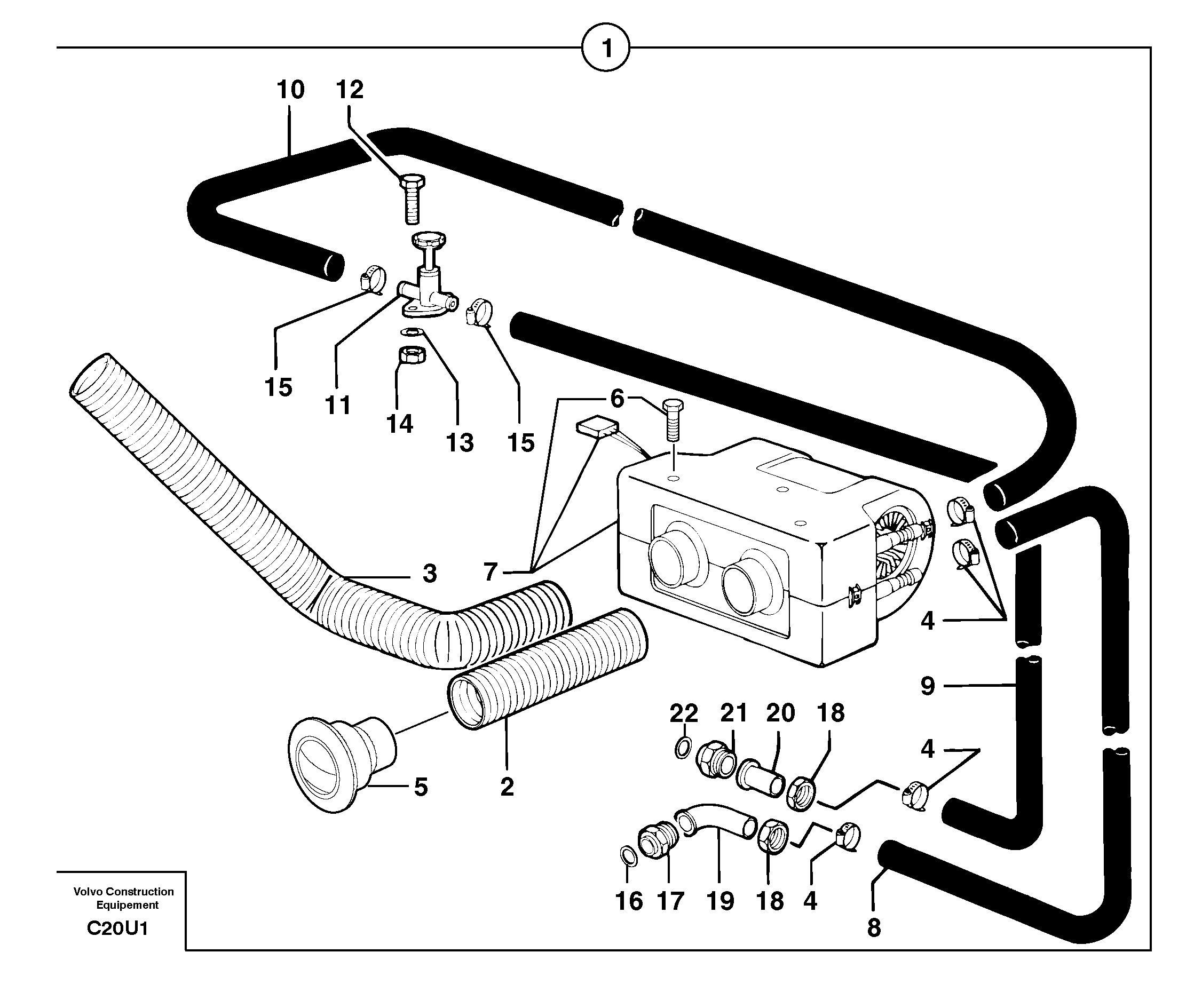 Cab heating — volvo parts diagram