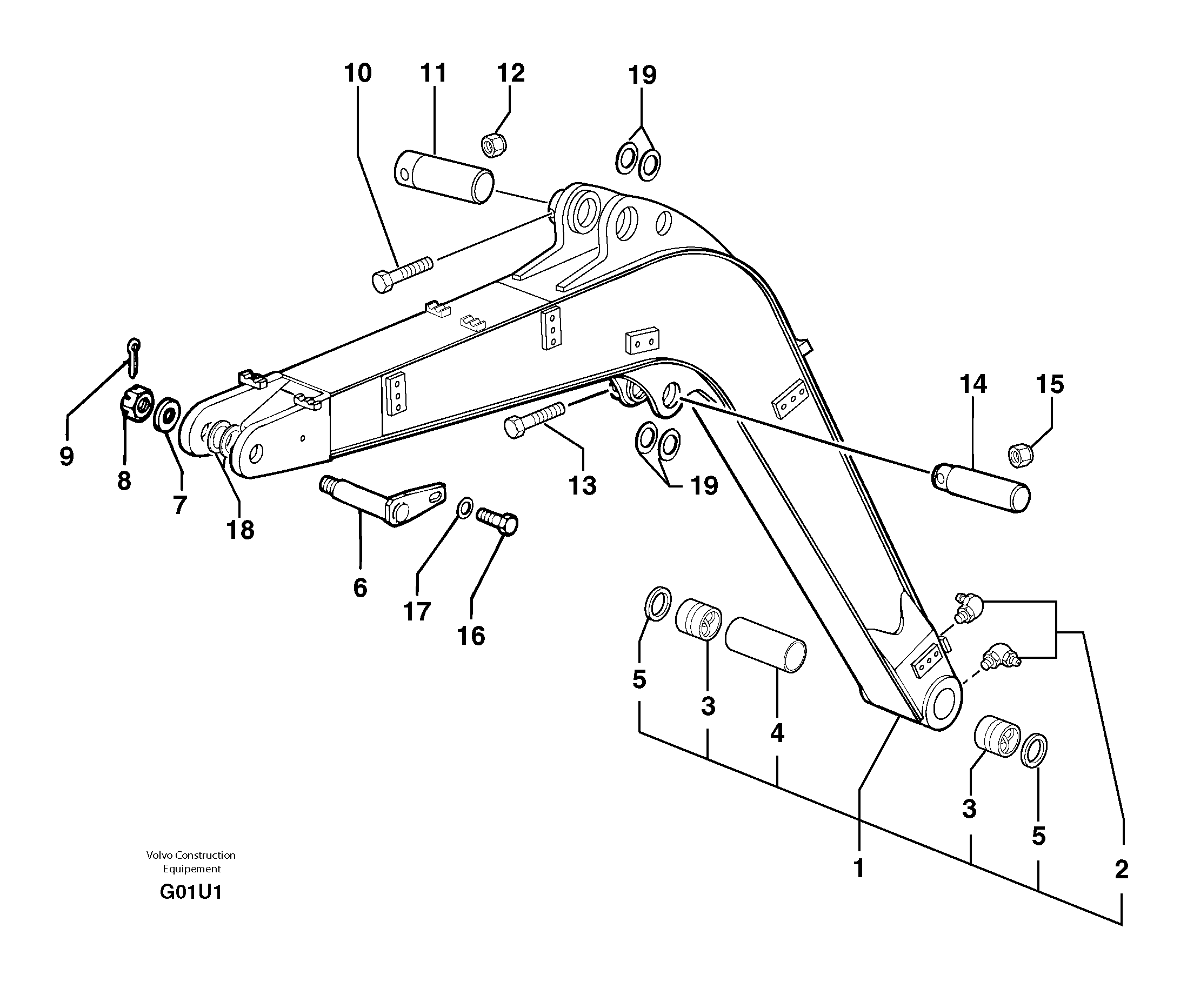 Boom — volvo parts diagram