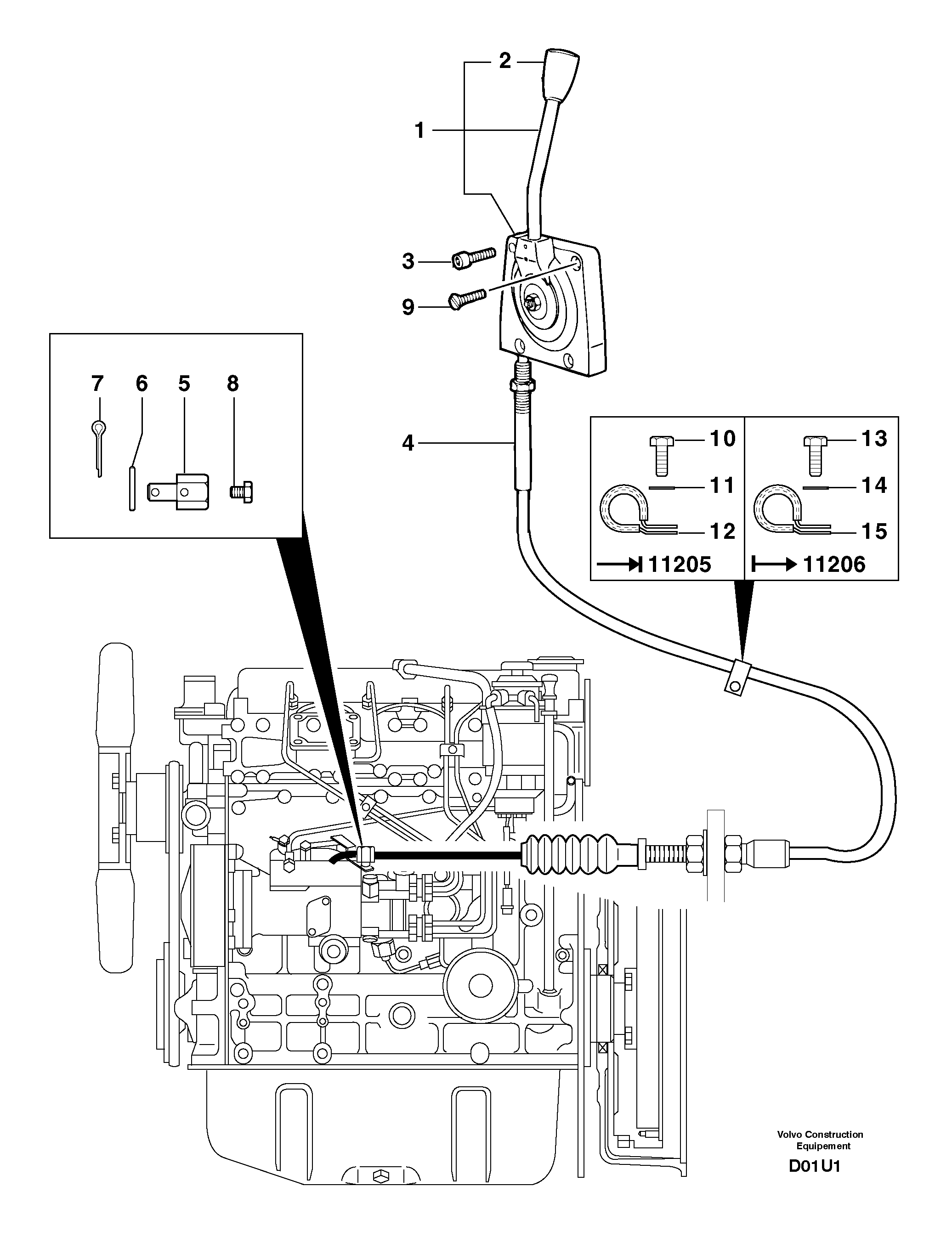 Engine acceleration control — volvo parts diagram