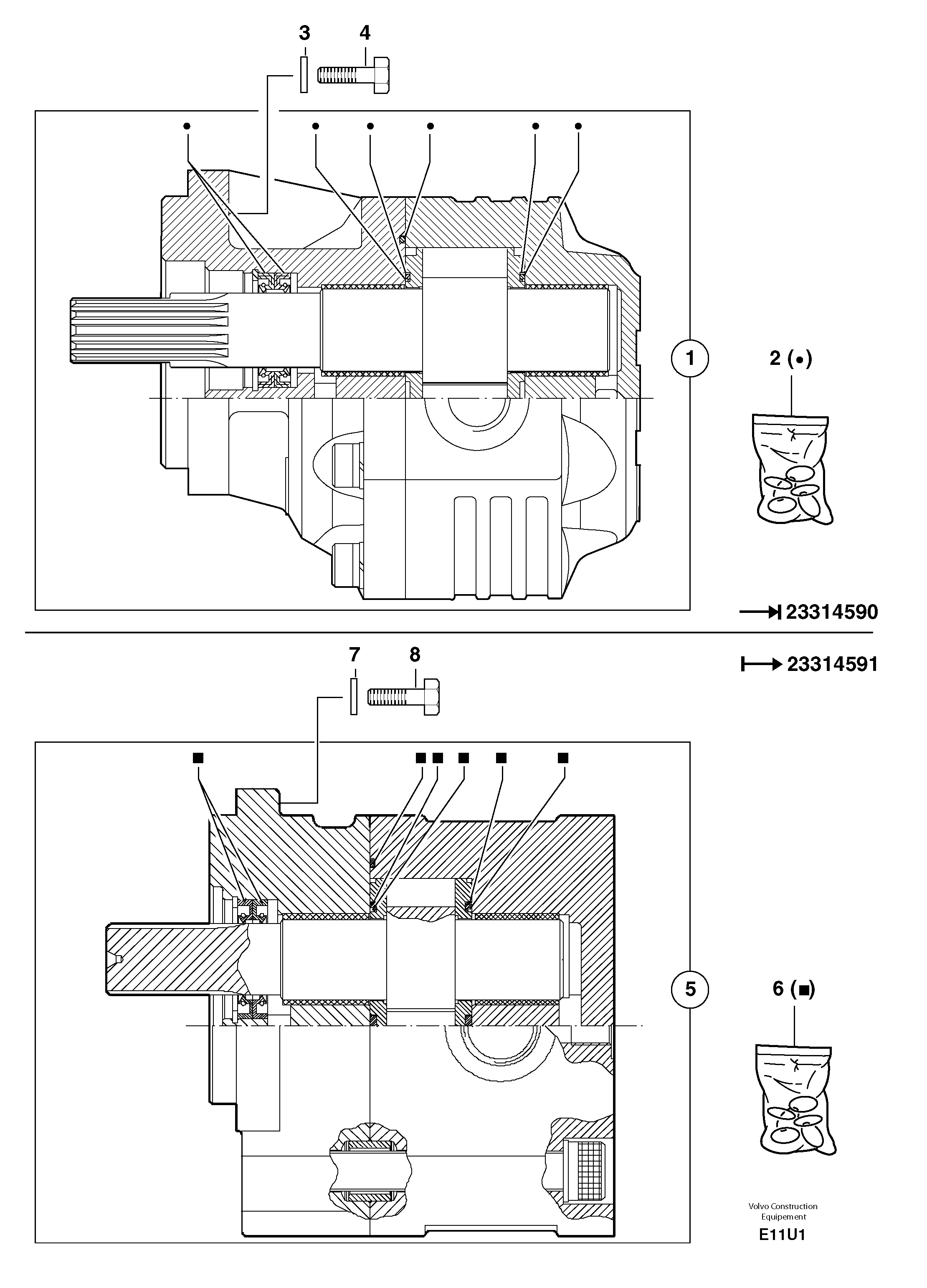 Hydraulic pump — volvo parts diagram