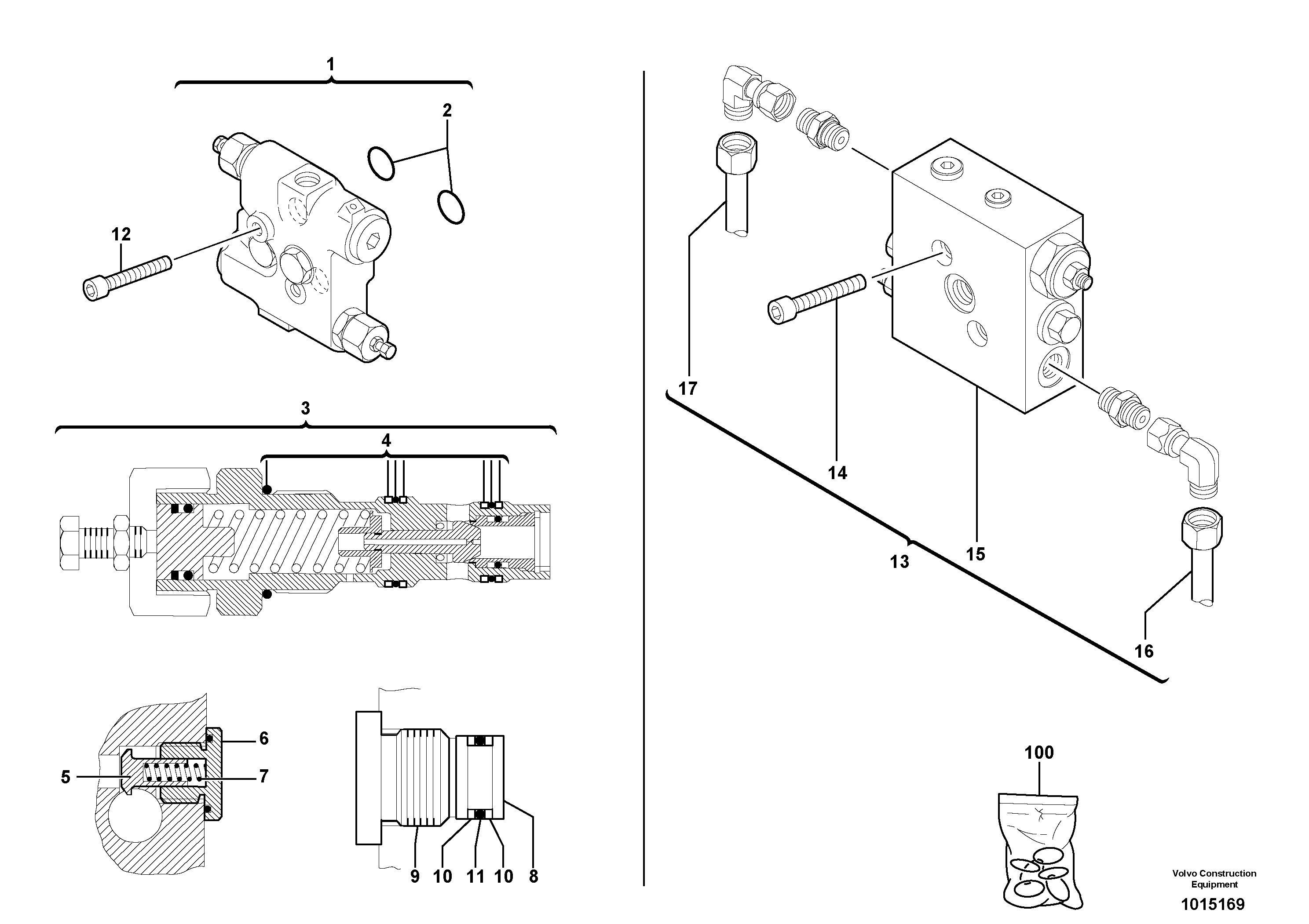 Balancing valve ( slewing ) — volvo parts diagram